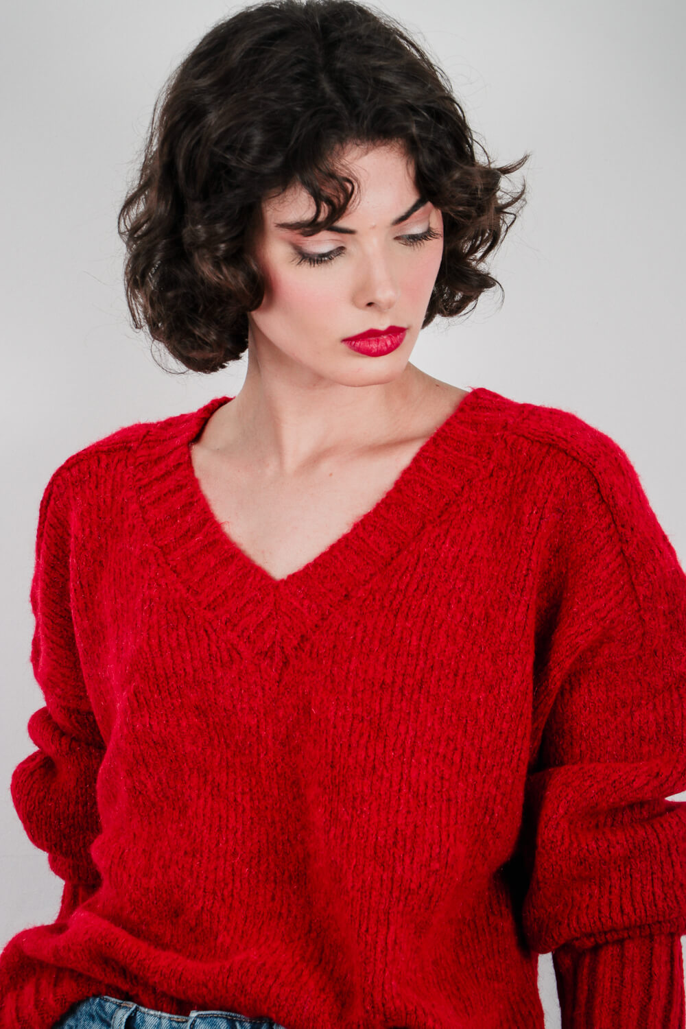 Πουλόβερ με V γιακά