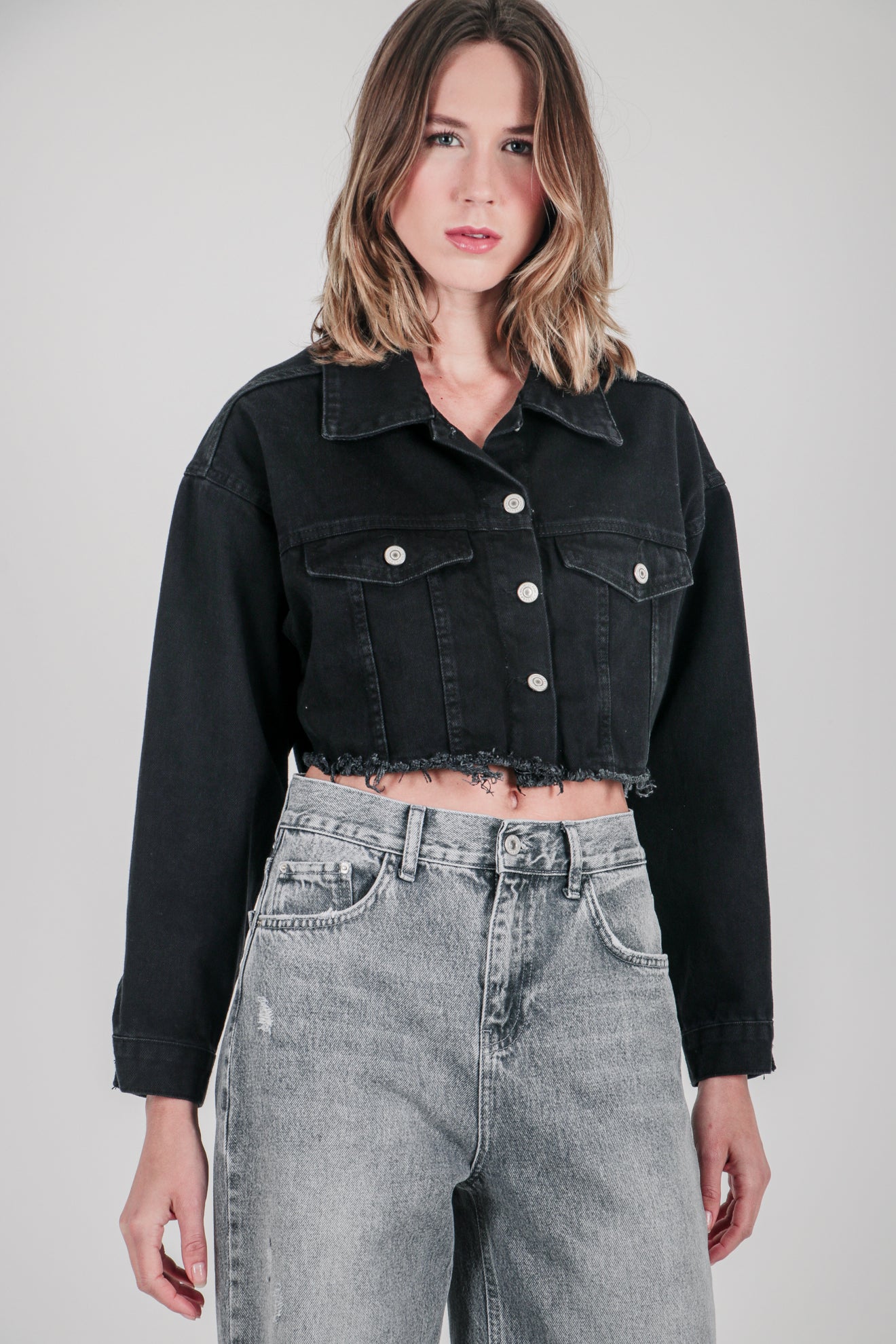 Μπουφάν ντένιμ cropped