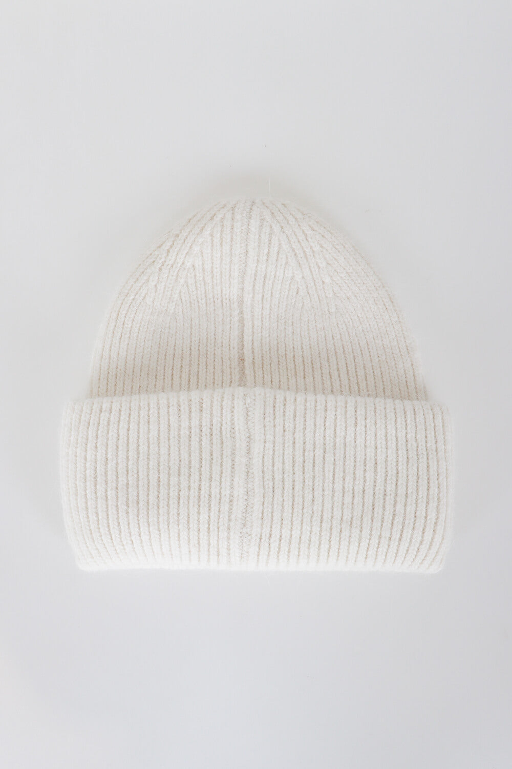 Πλεκτός σκούφος beanie με ρεβέρ