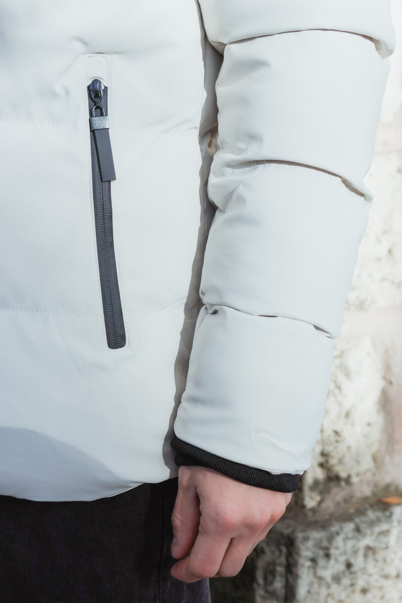 Καπιτονέ μπουφάν με κουκούλα