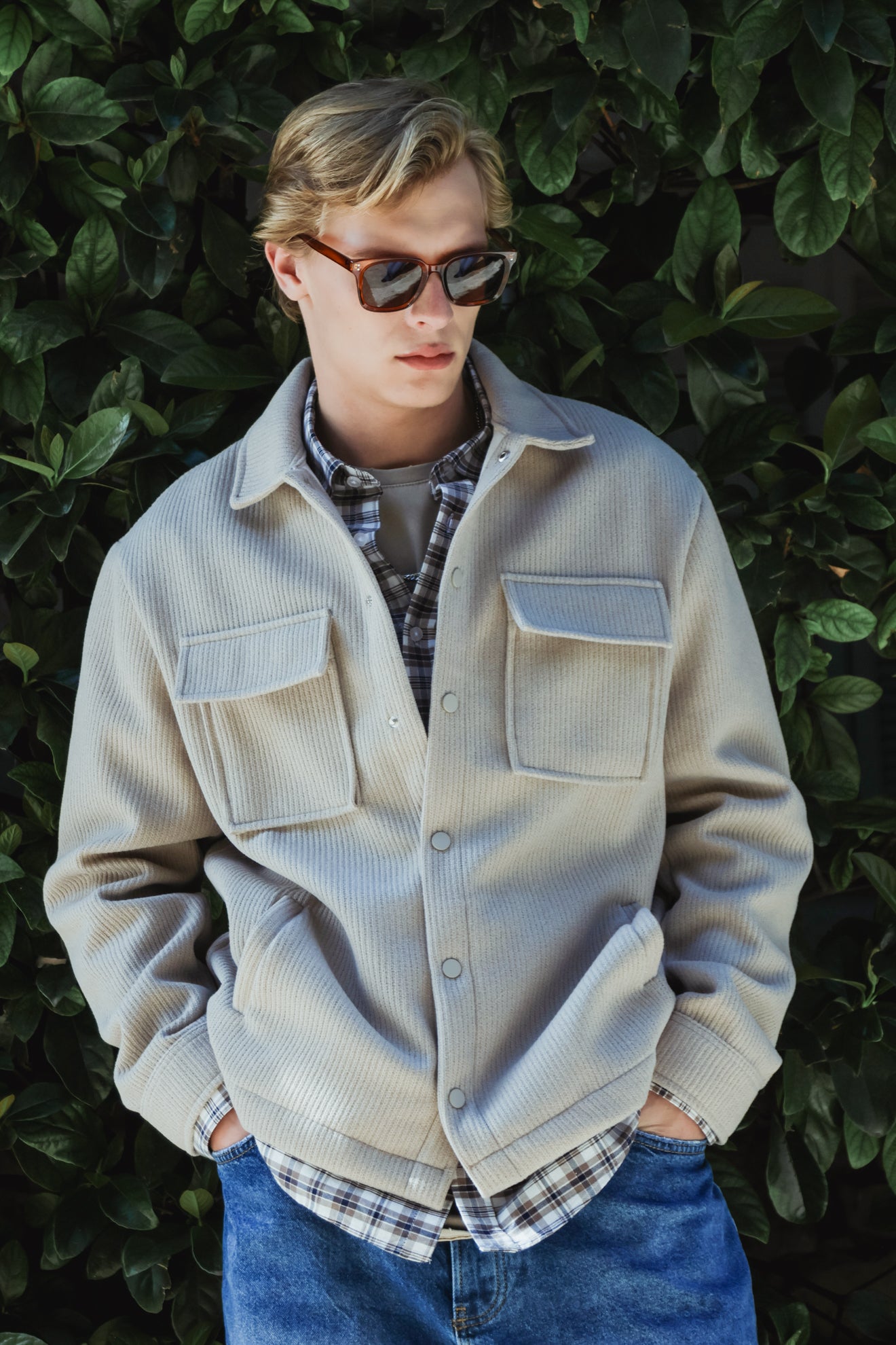 Overshirt με σχέδιο ύφανσης