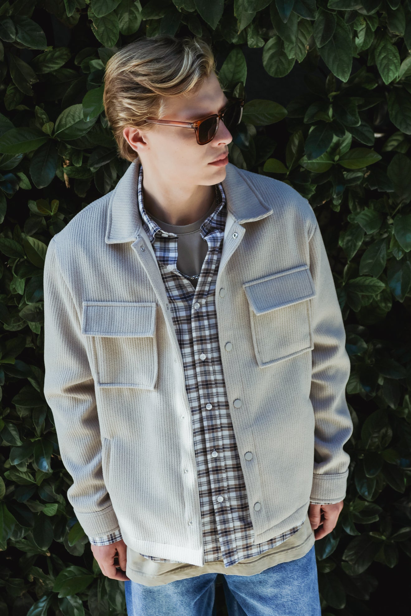 Overshirt με σχέδιο ύφανσης