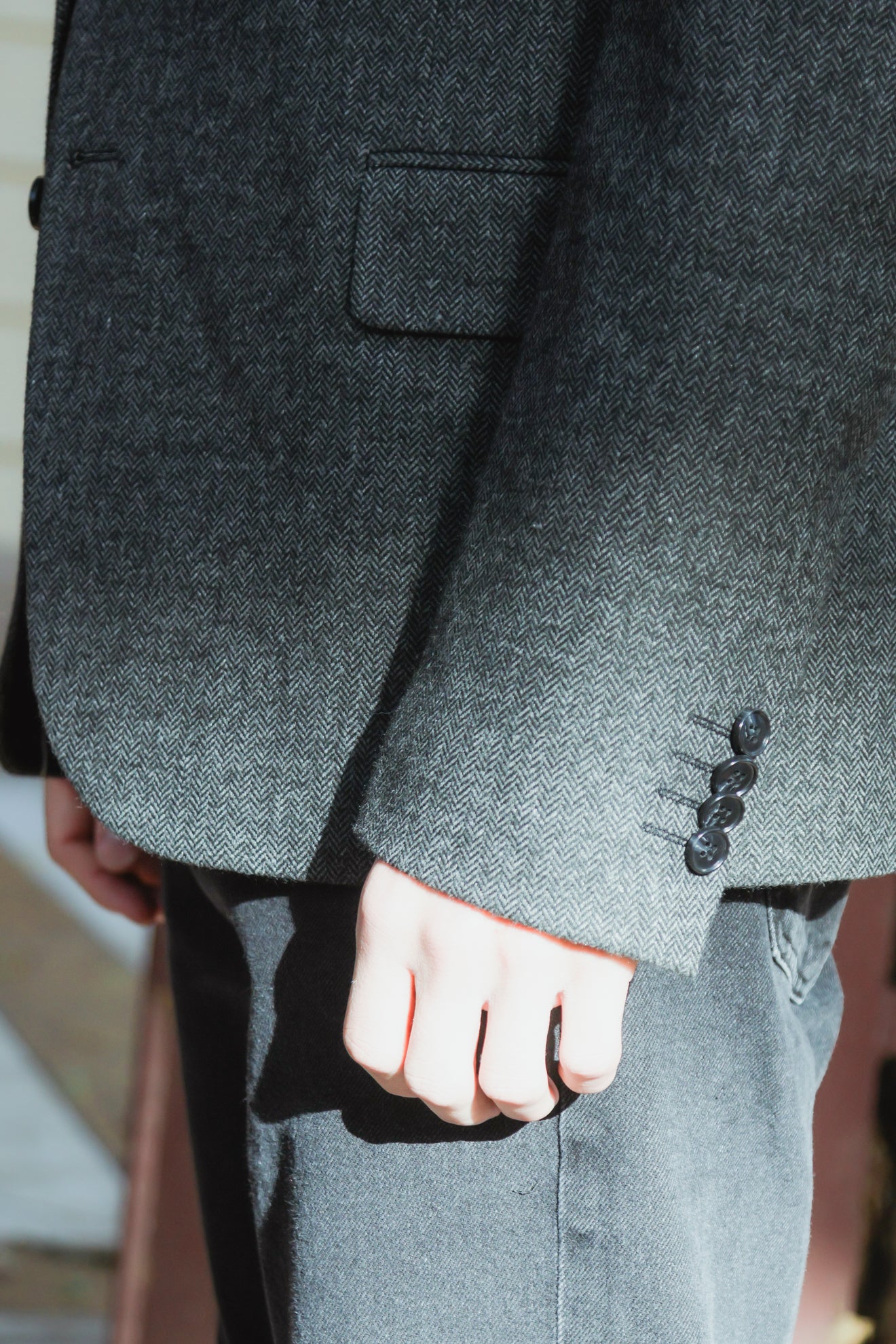 Μπλέιζερ με σχέδιο ψαροκόκαλο