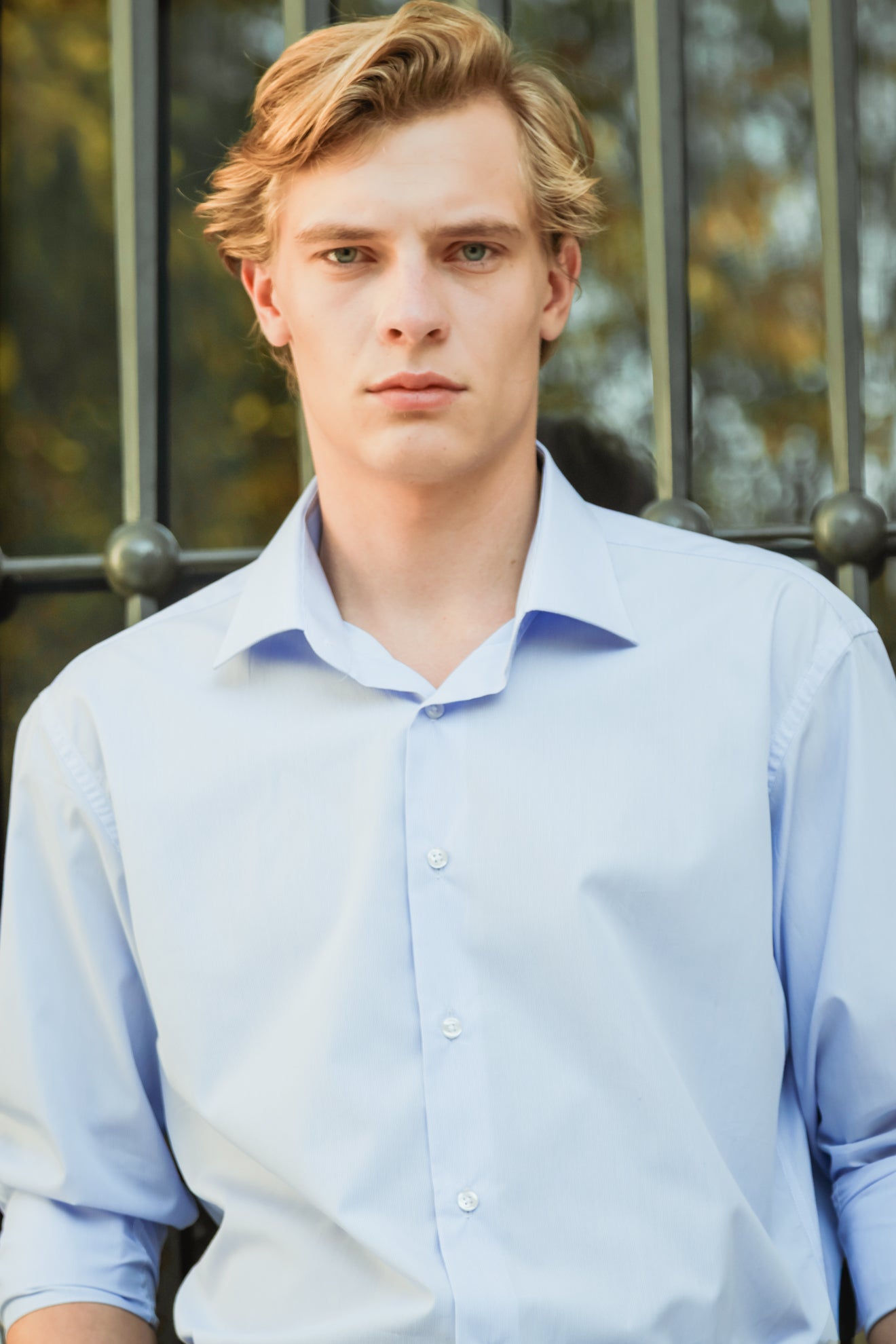 Ριγέ βαμβακερό πουκάμισο