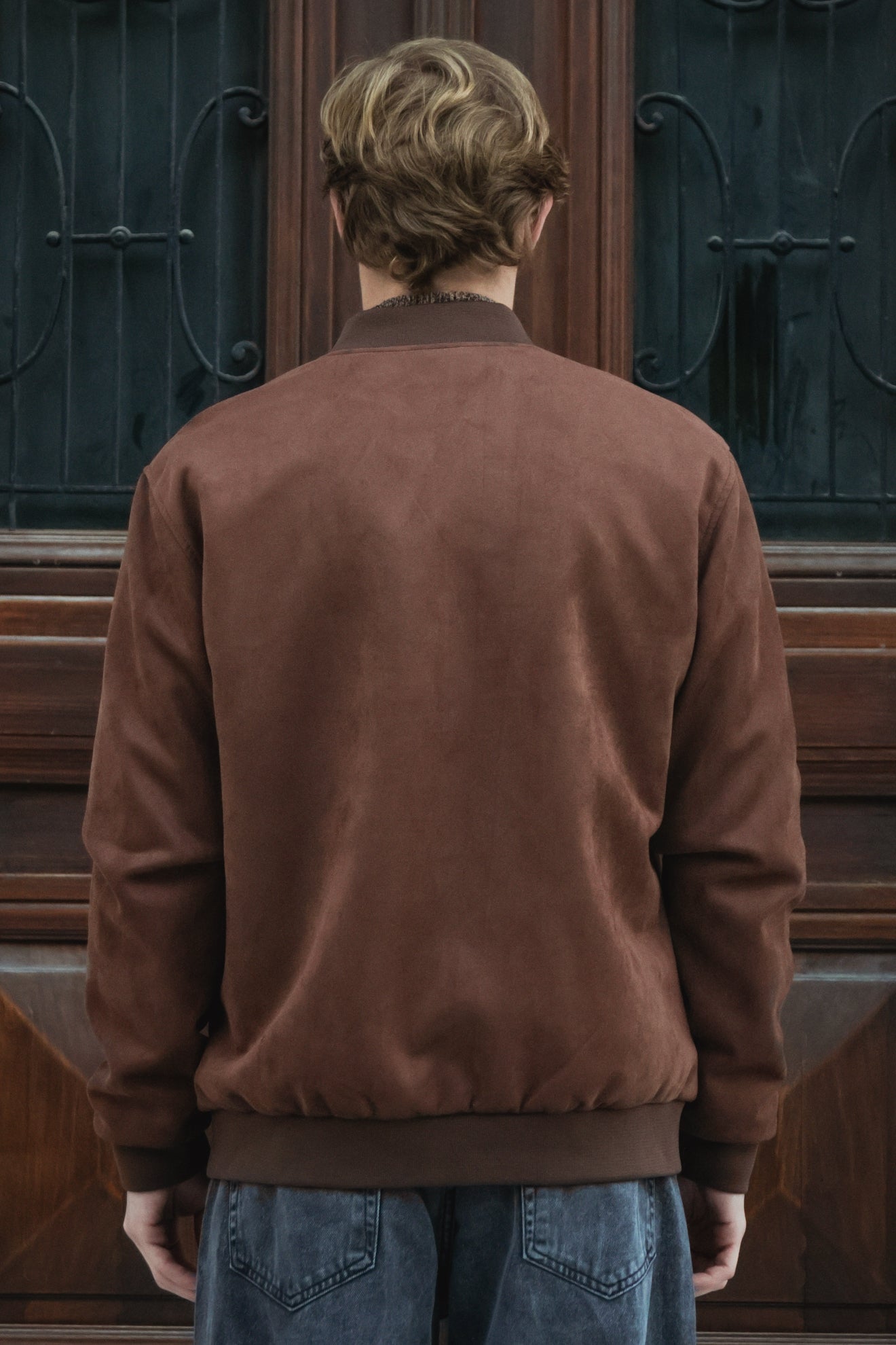 Μπουφάν bomber με όψη καστόρ