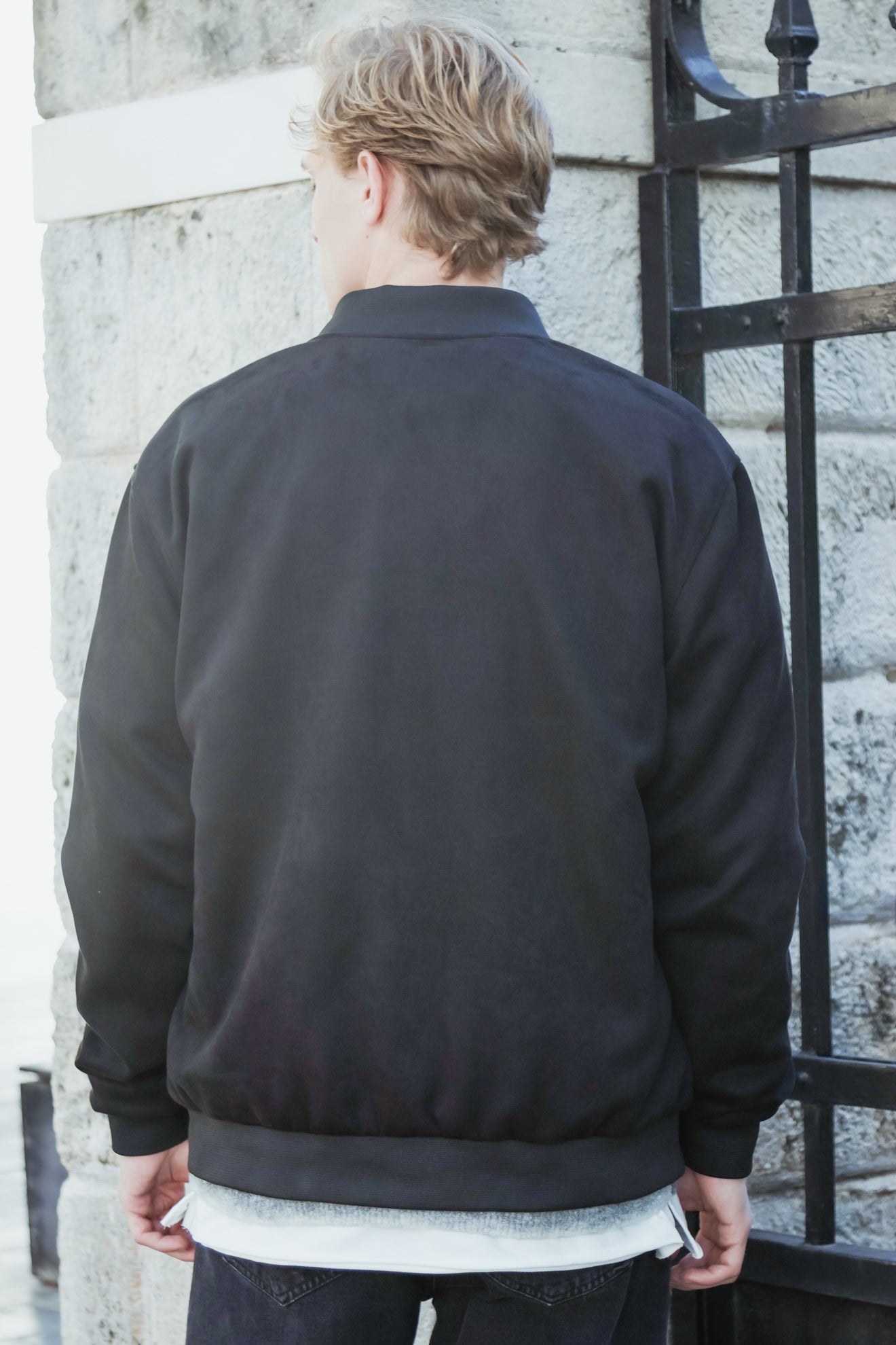 Μπουφάν bomber με όψη καστόρ