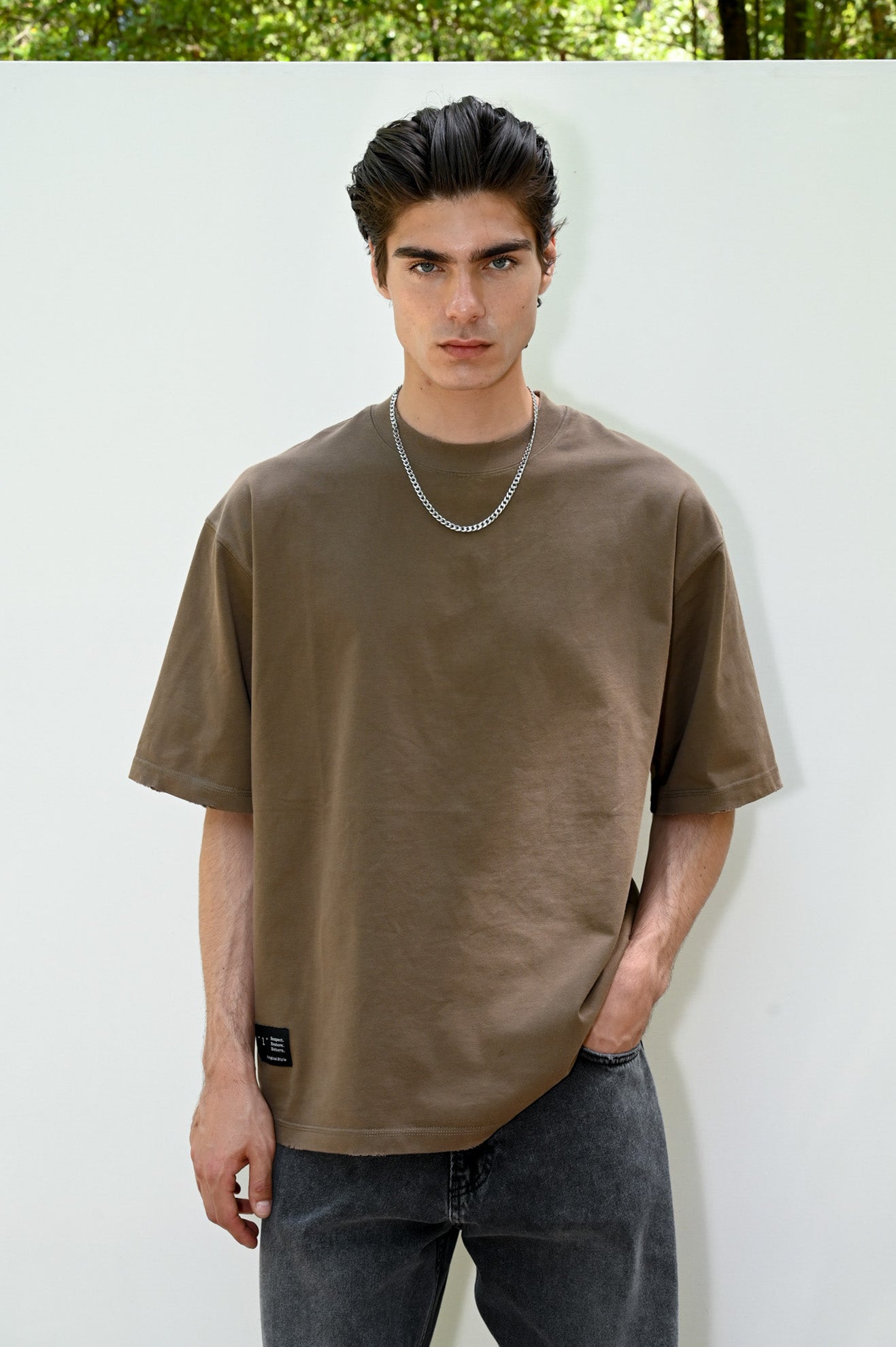 Βαμβακερή μπλούζα oversized
