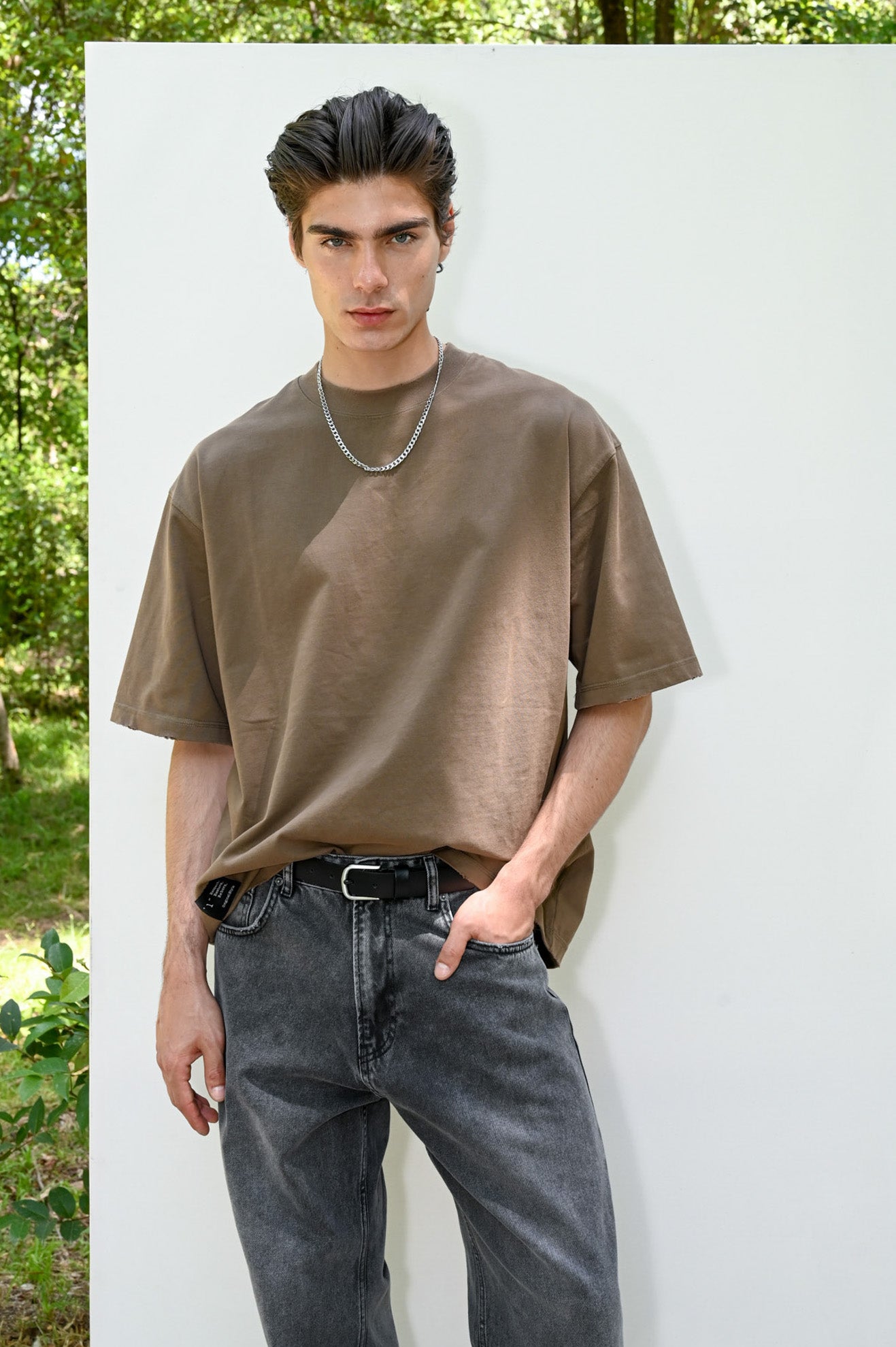 Βαμβακερή μπλούζα oversized