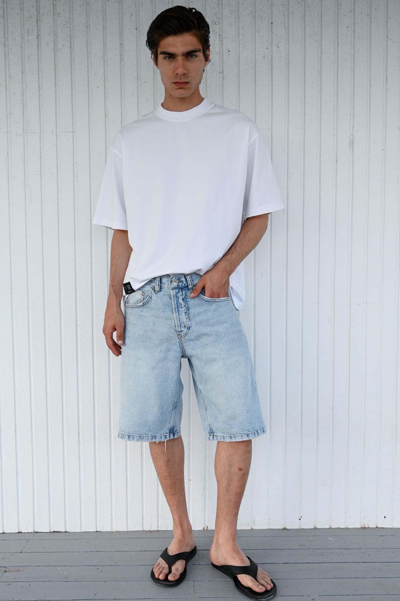 Τζιν βερμούδα relaxed fit