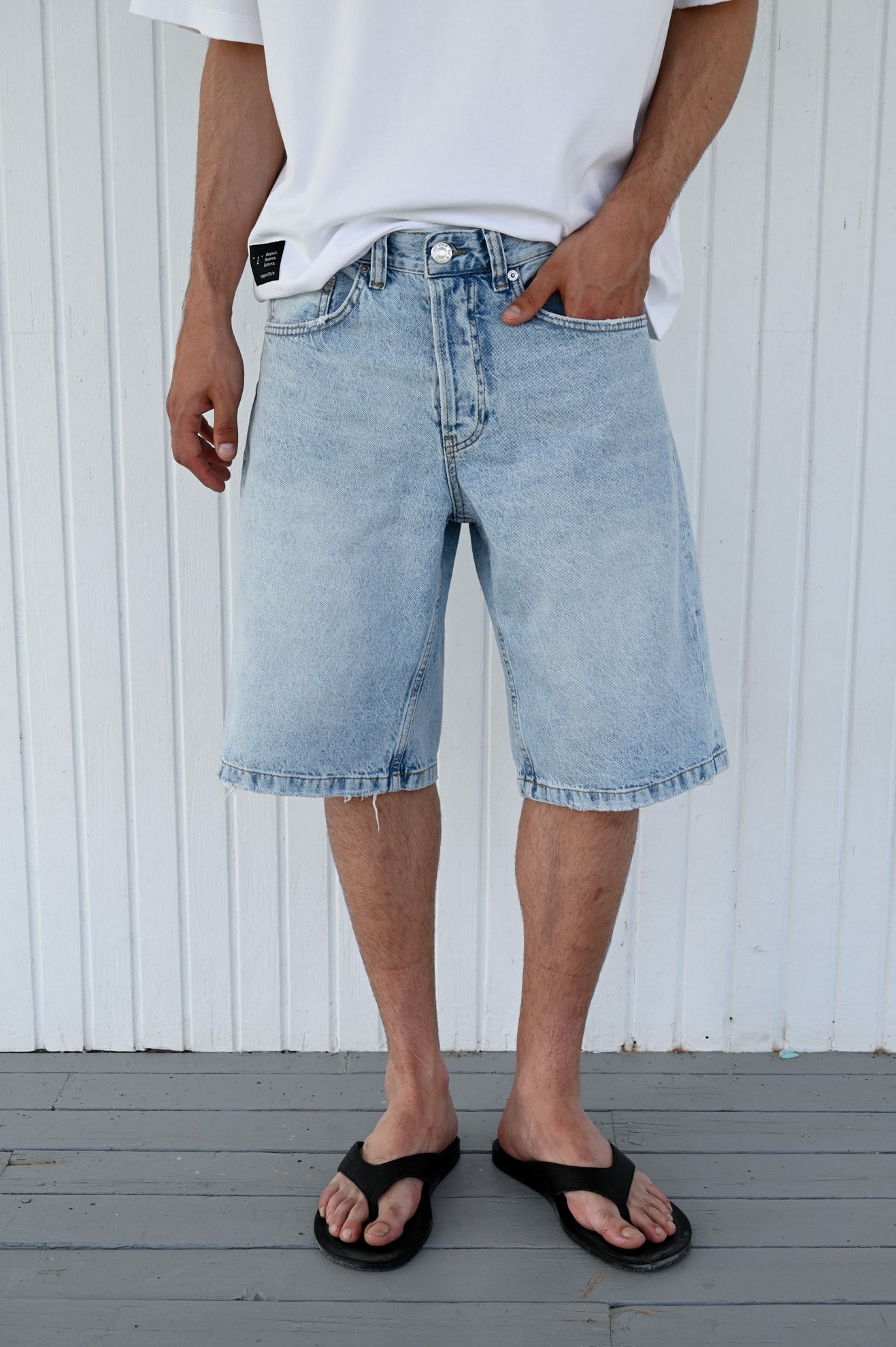 Τζιν βερμούδα relaxed fit