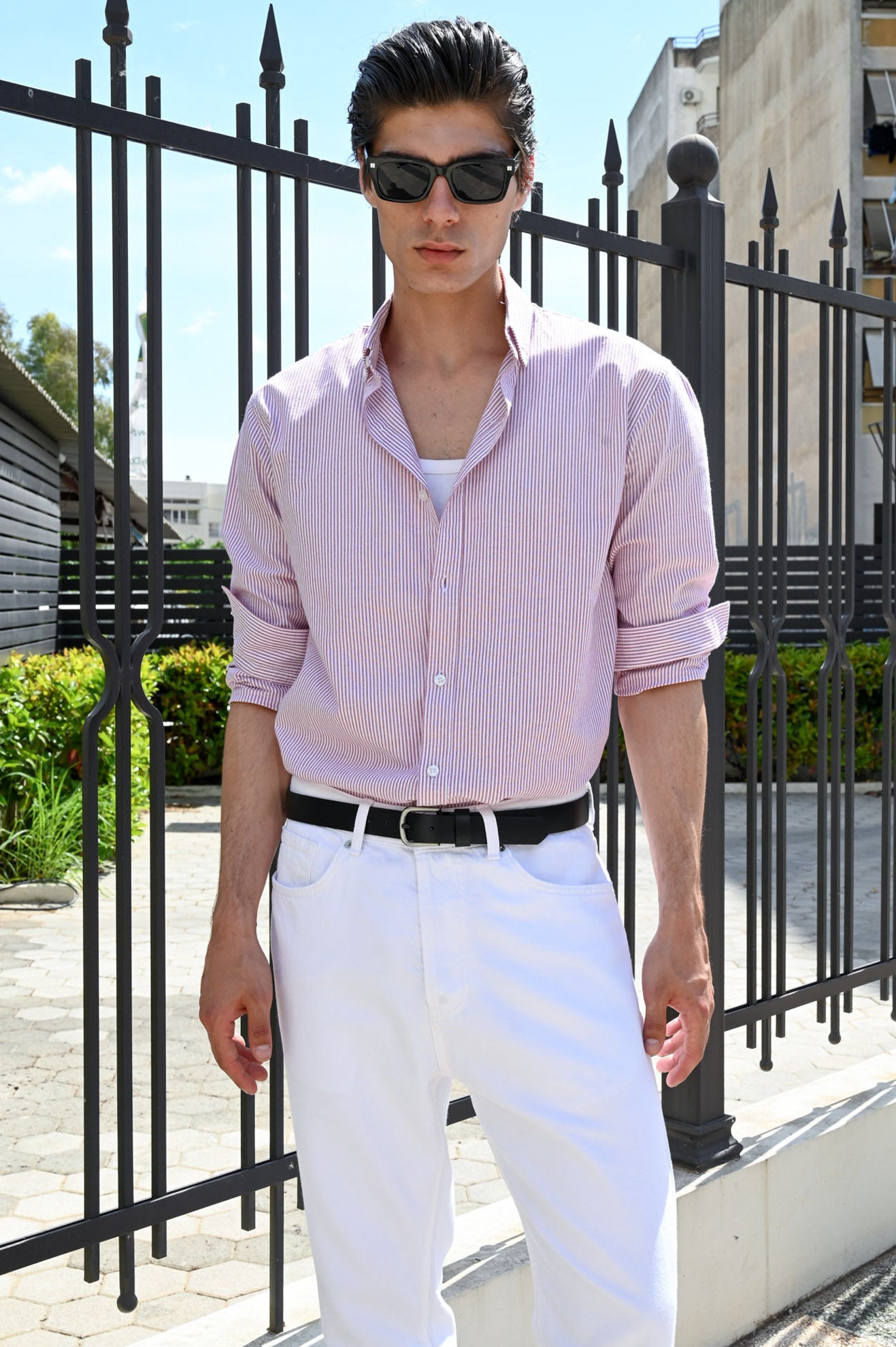 Ριγέ πουκάμισο regular fit oxford