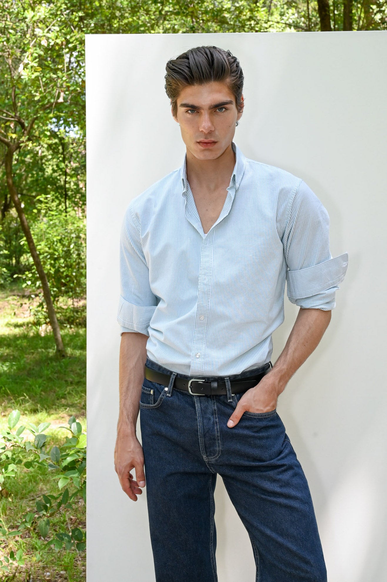Ριγέ πουκάμισο regular fit oxford