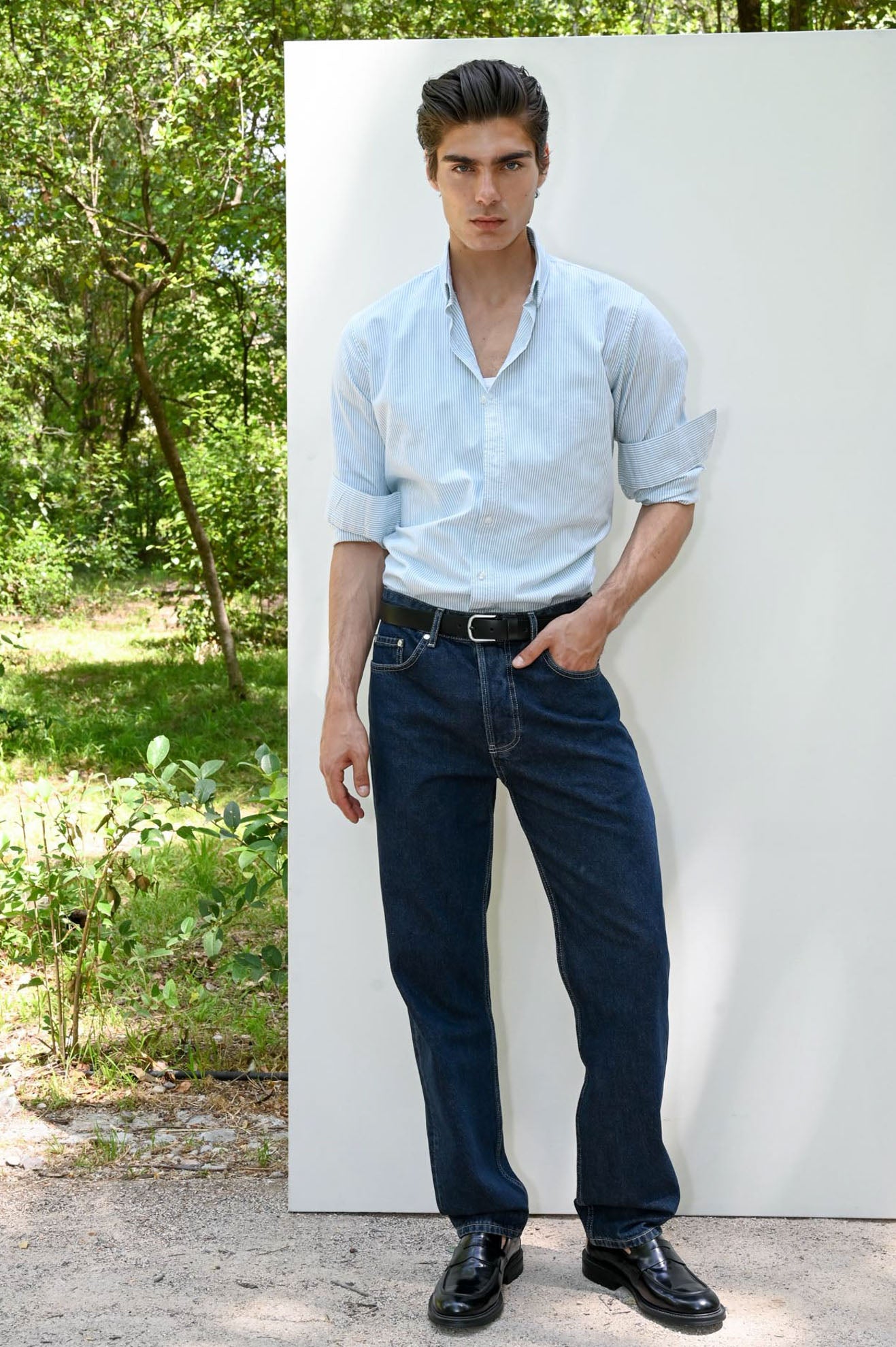 Ριγέ πουκάμισο regular fit oxford