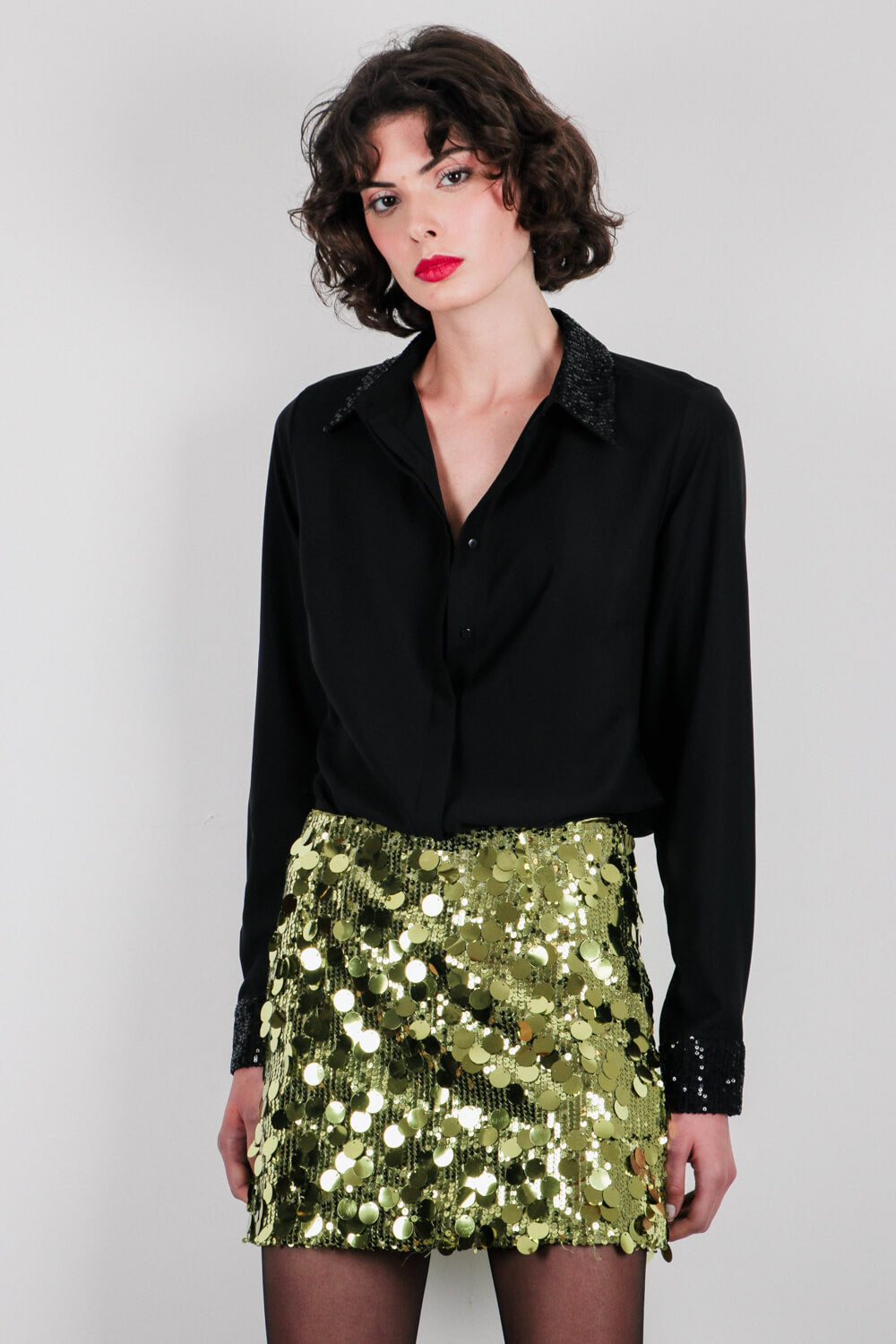 Μίνι φούστα με πούλιες