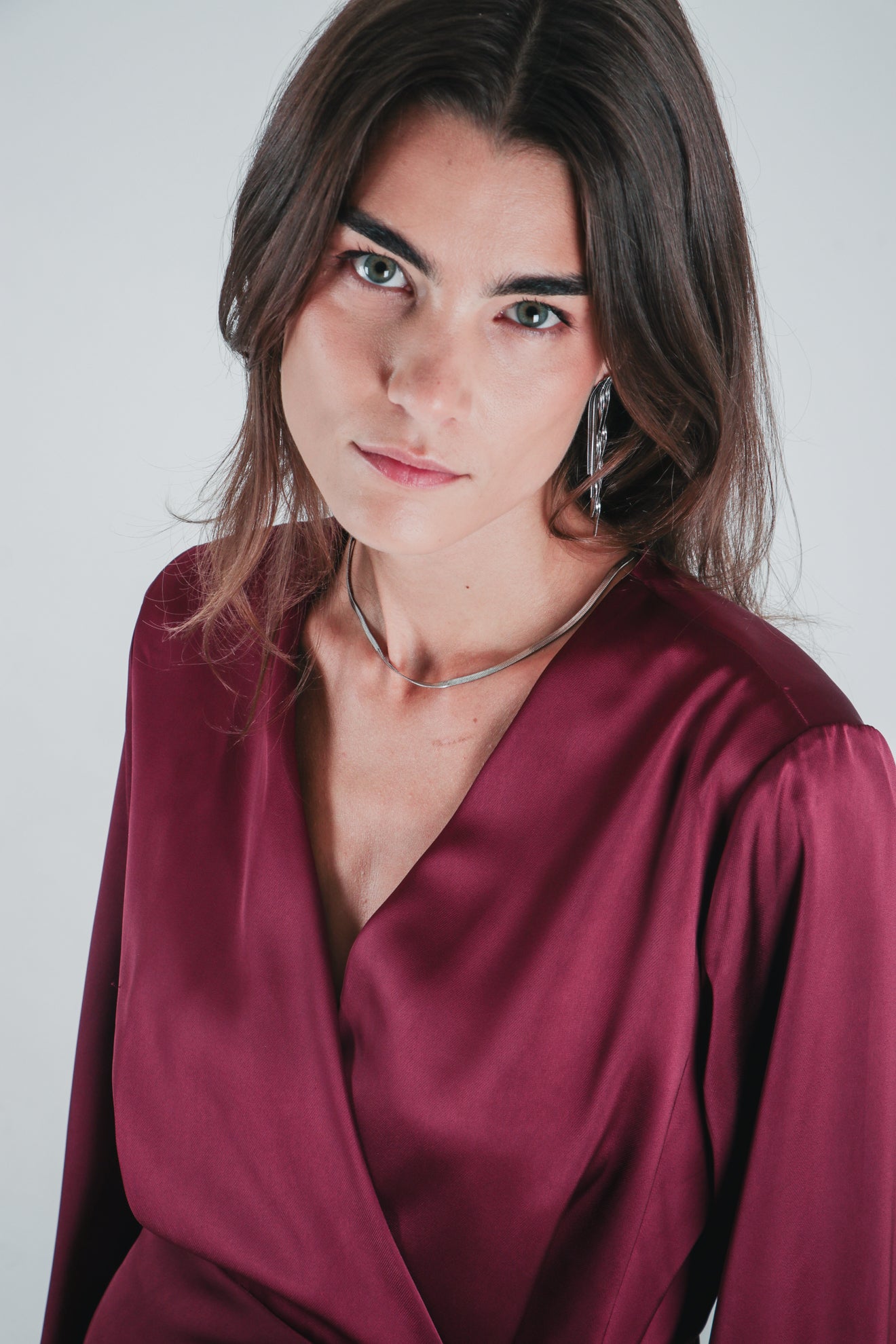 Κρουαζέ μίνι φόρεμα σατέν