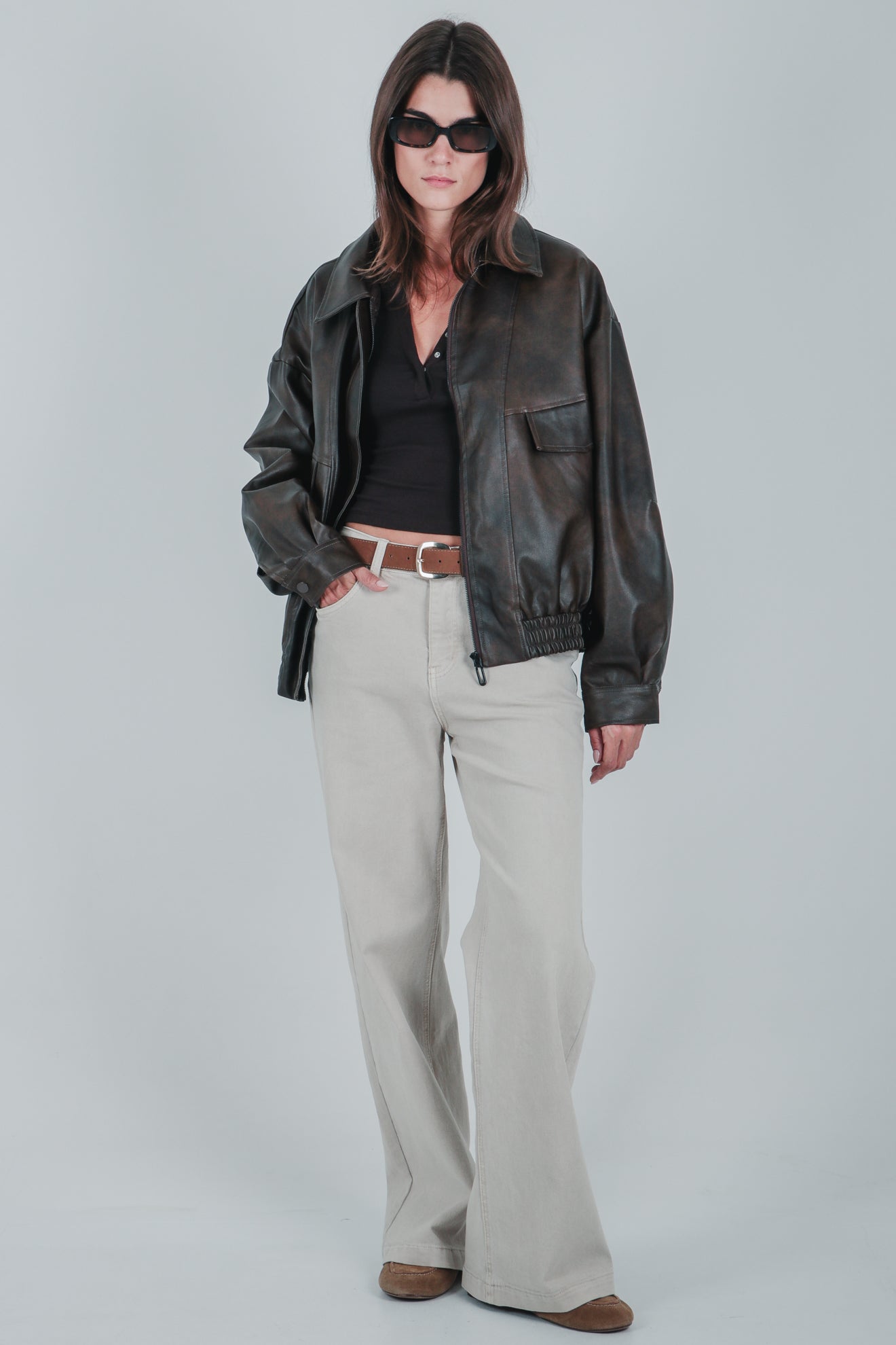 Τζάκετ πιλότου από συνθετικό δέρμα