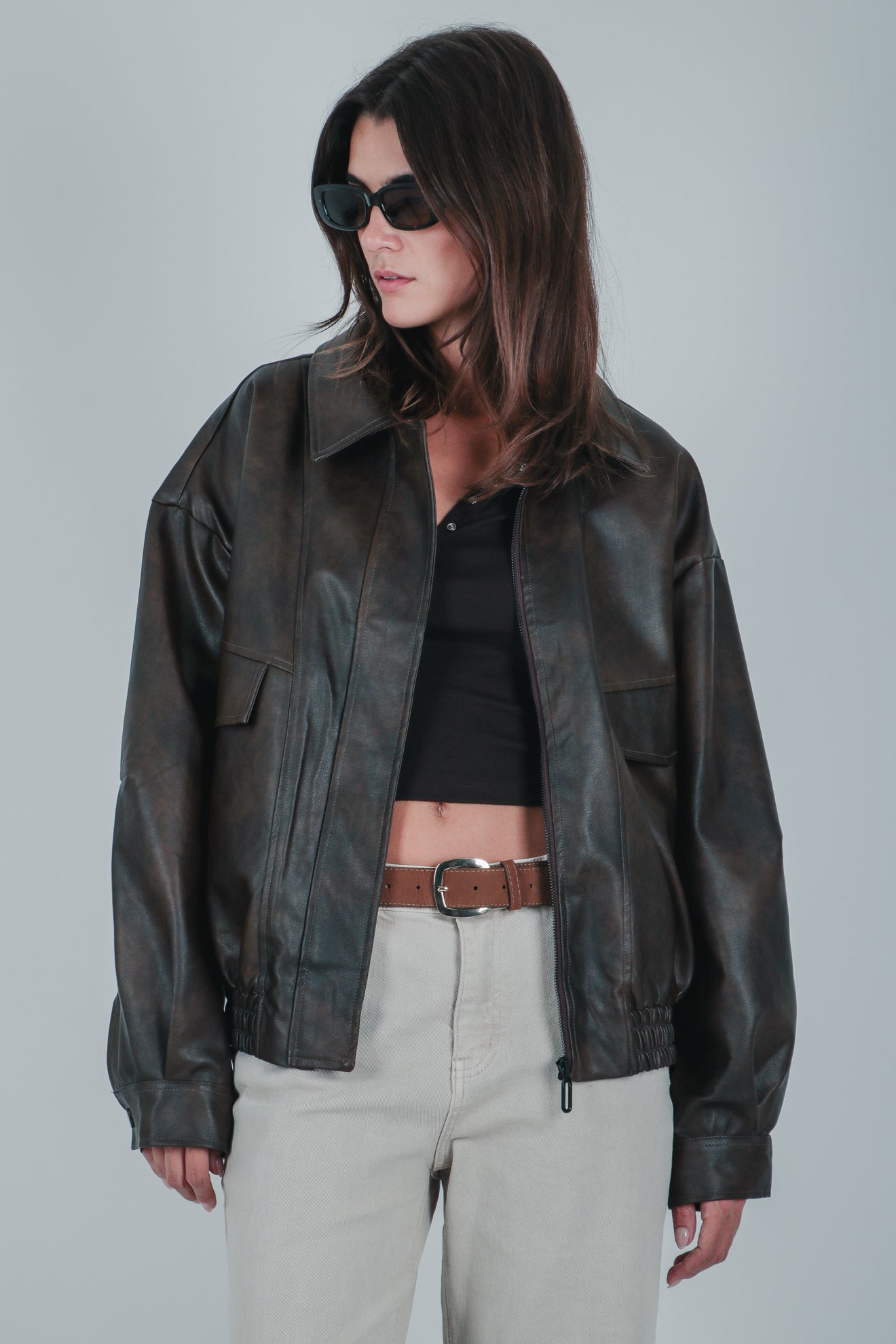 Τζάκετ πιλότου από συνθετικό δέρμα