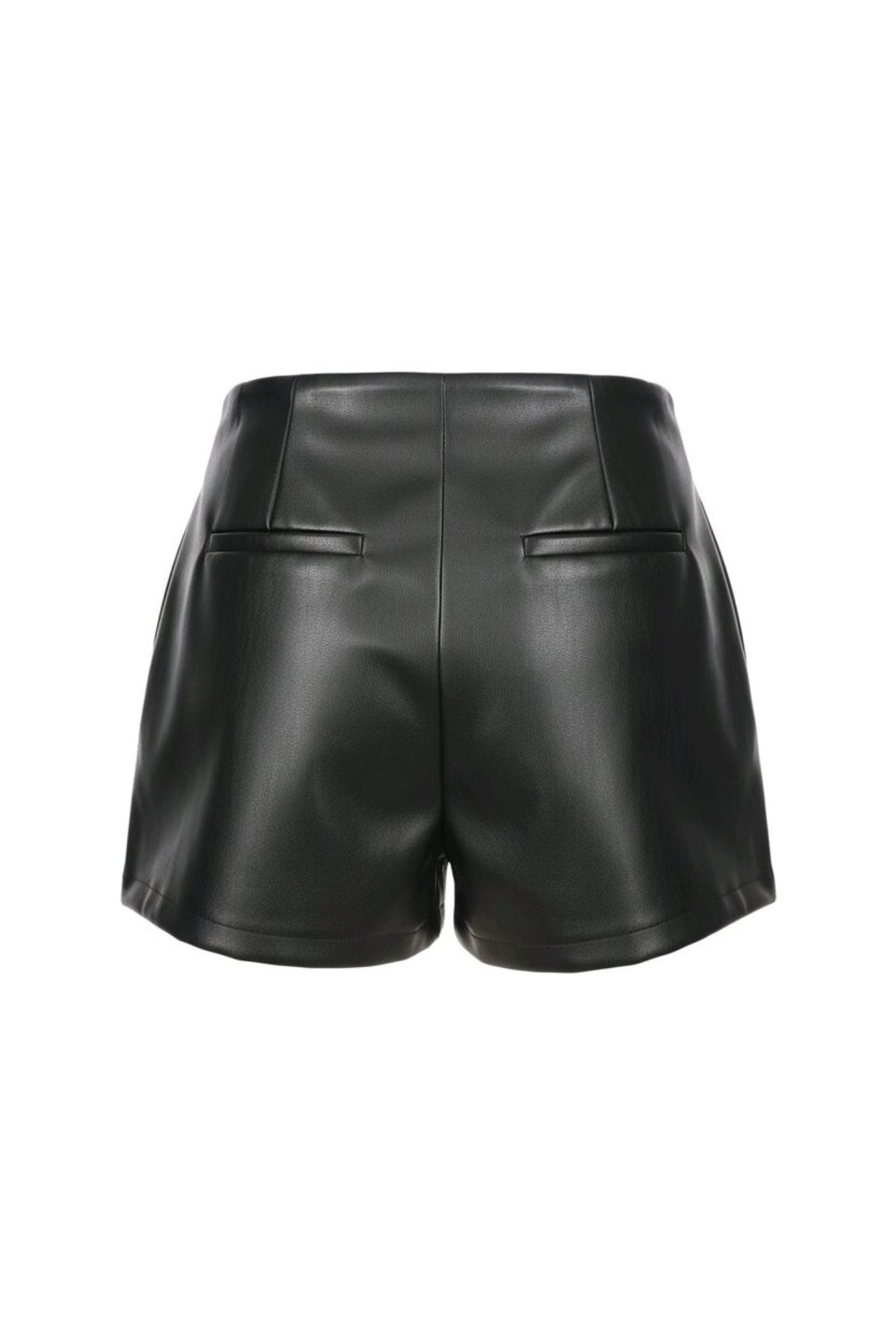 Ασύμμετρη φούστα σορτς με εφέ δέρματος