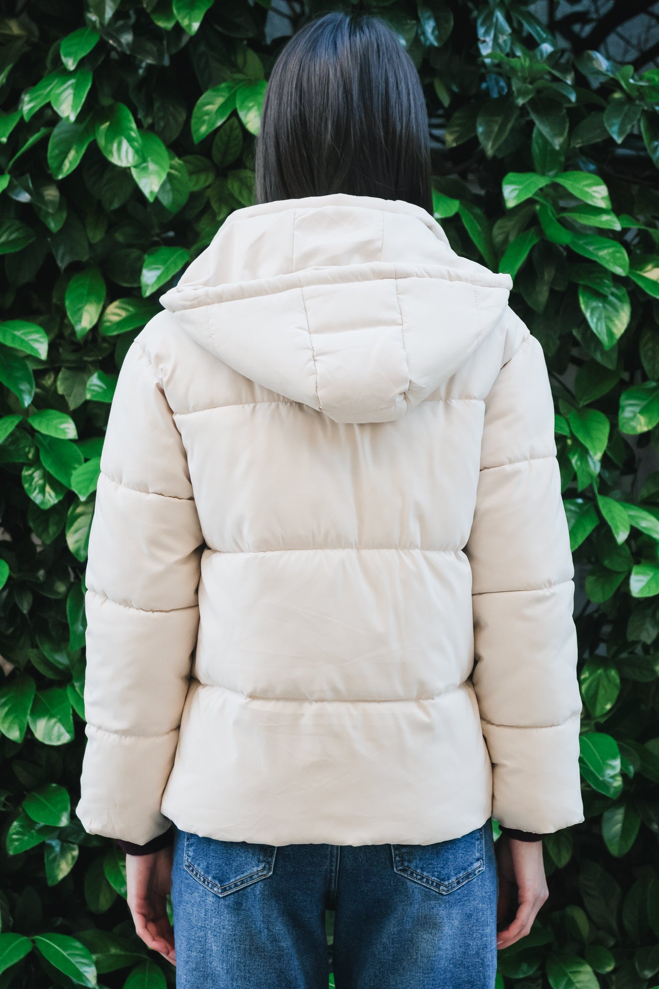 Πουπουλένιο μπουφάν με αποσπώμενη κουκούλα