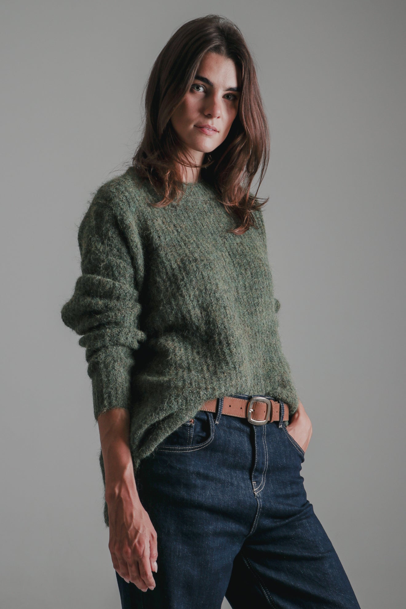 Πλεκτό μάλλινο πουλόβερ oversized