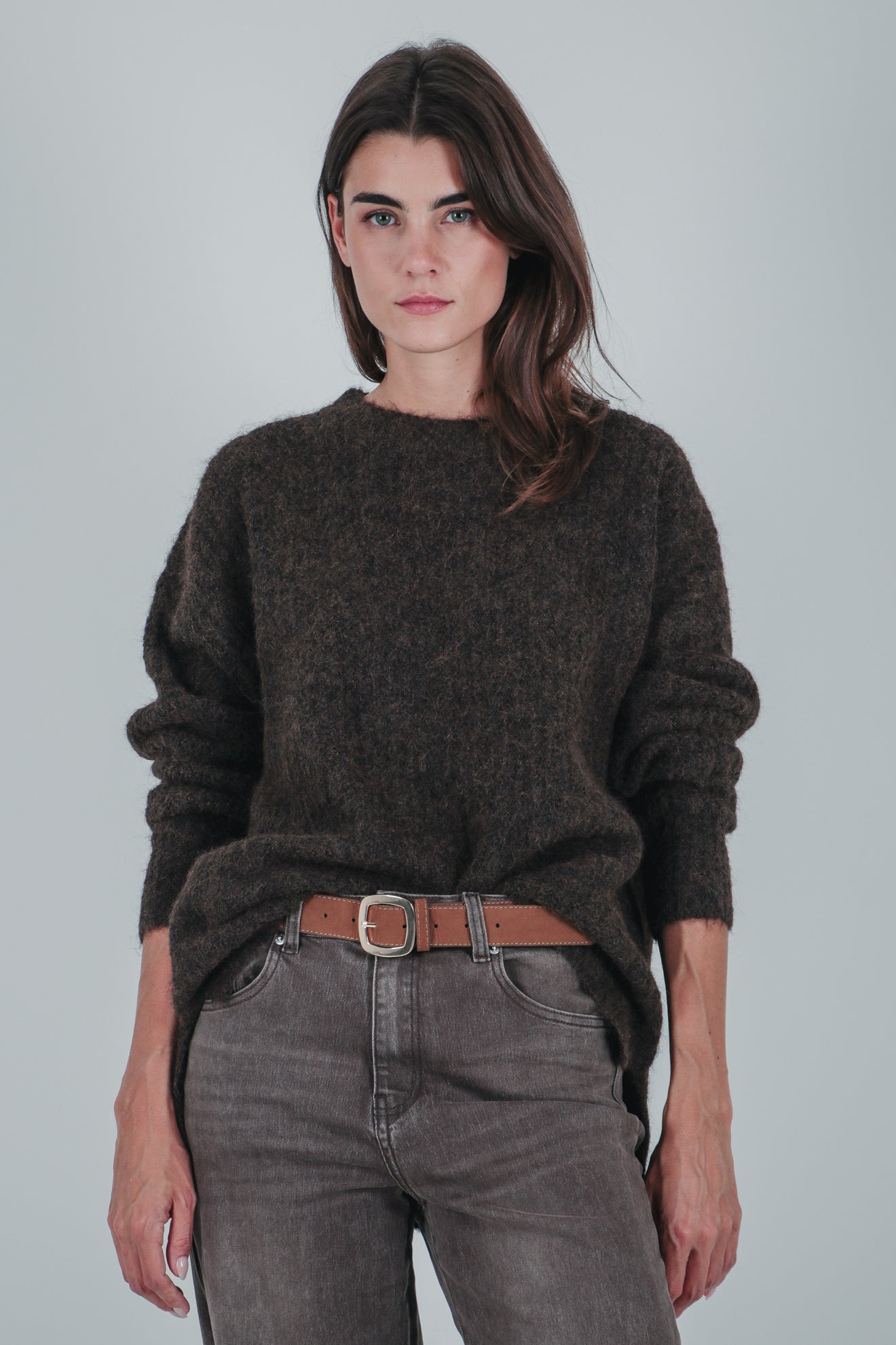 Πλεκτό μάλλινο πουλόβερ oversized