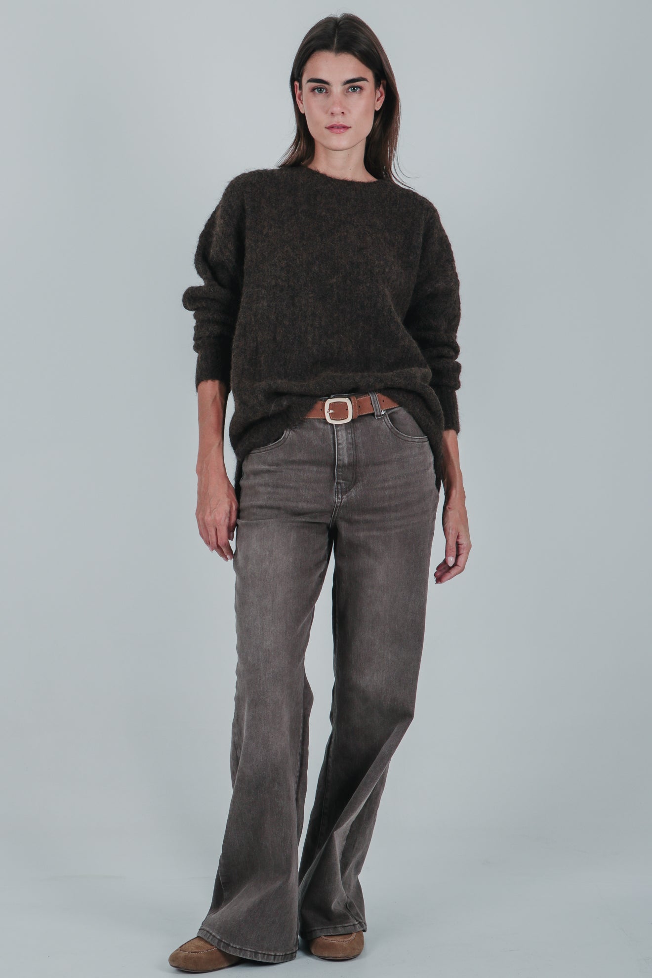 Πλεκτό μάλλινο πουλόβερ oversized