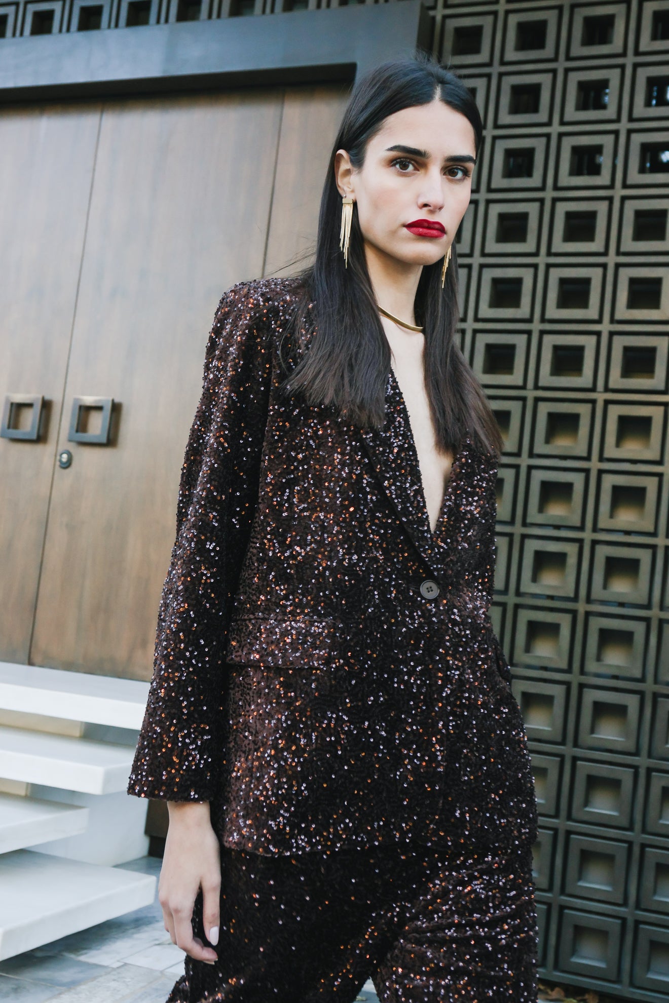 Σακάκι κοστουμιού με παγιέτες