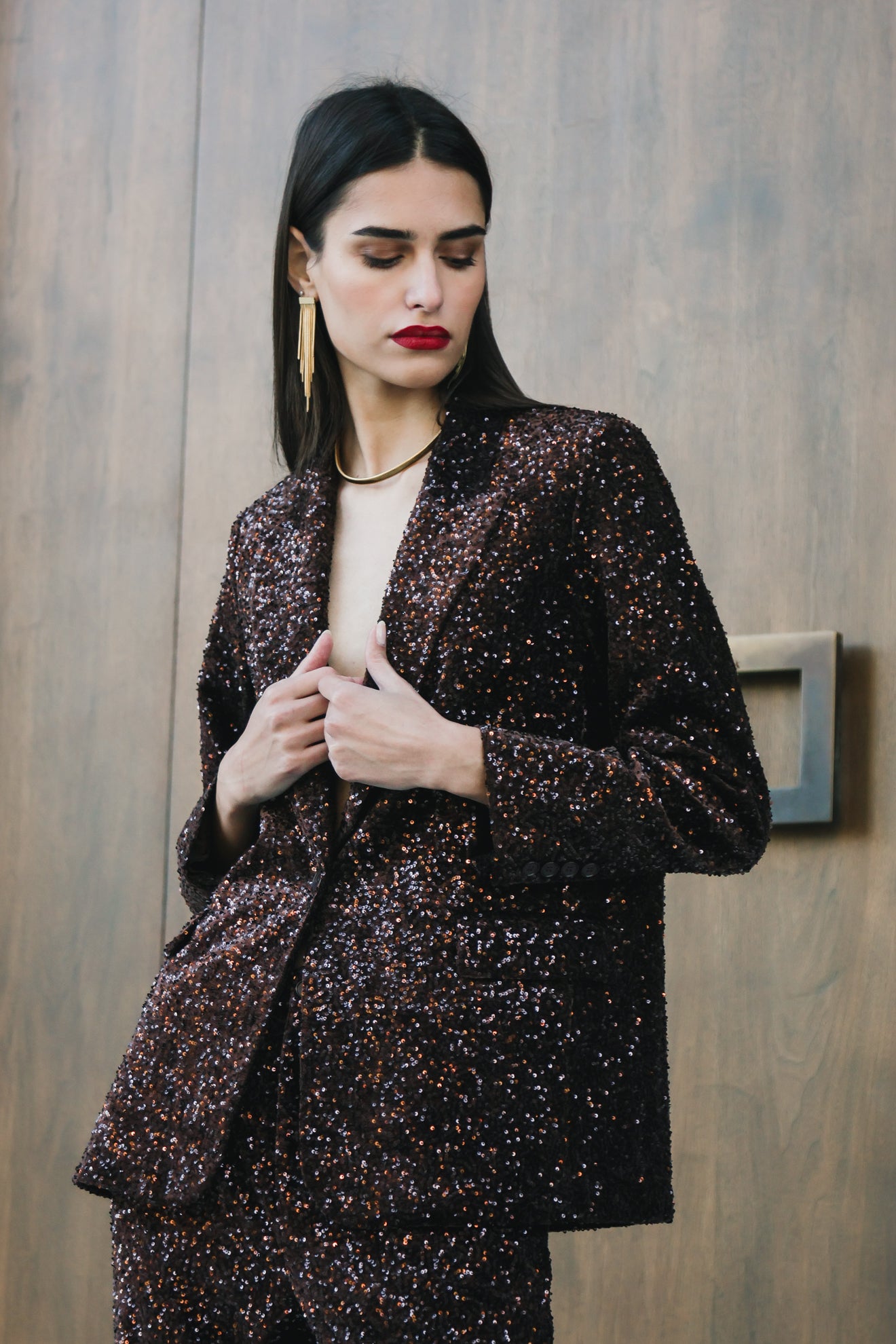 Σακάκι κοστουμιού με παγιέτες