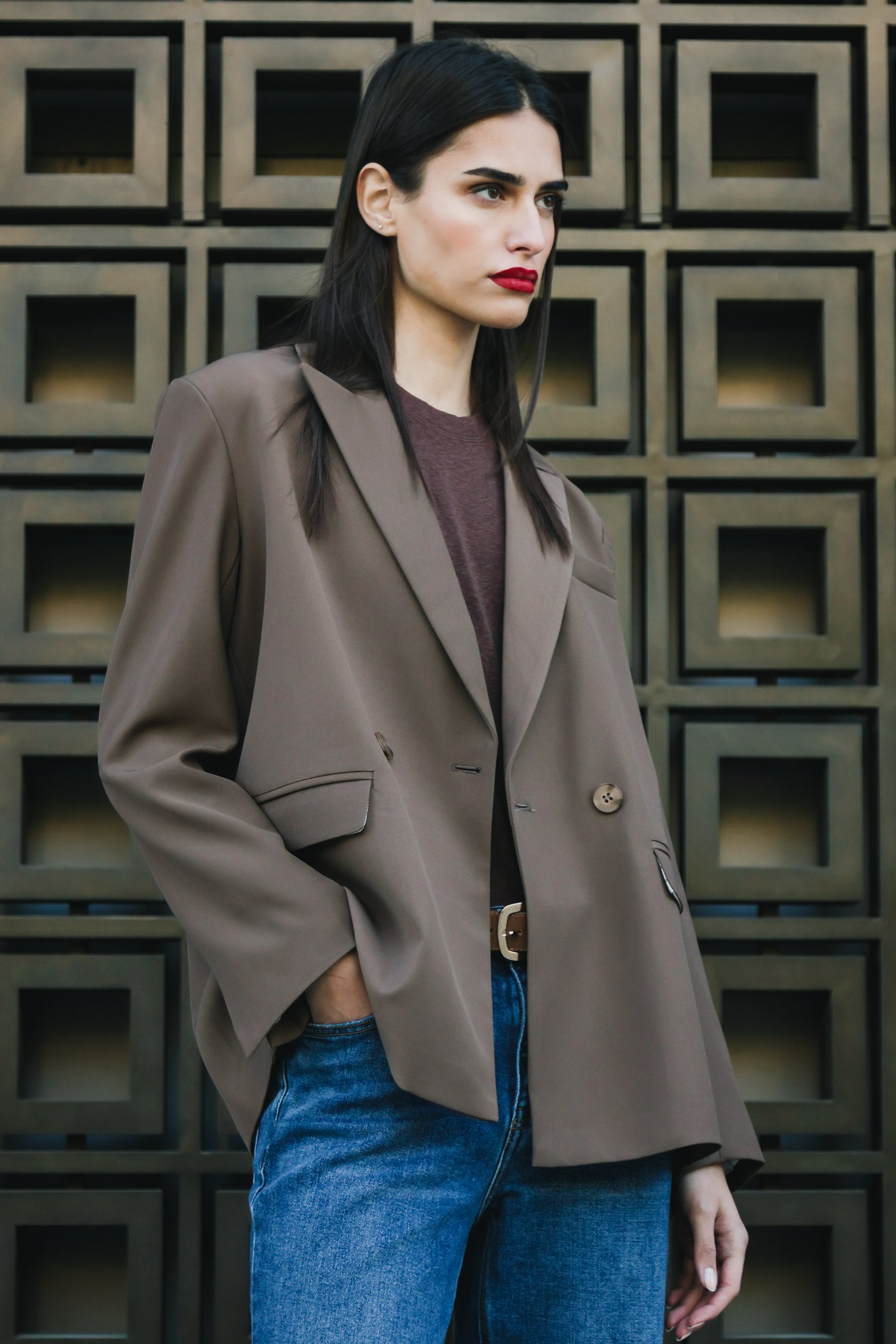 Σταυρωτό μπλέιζερ oversized