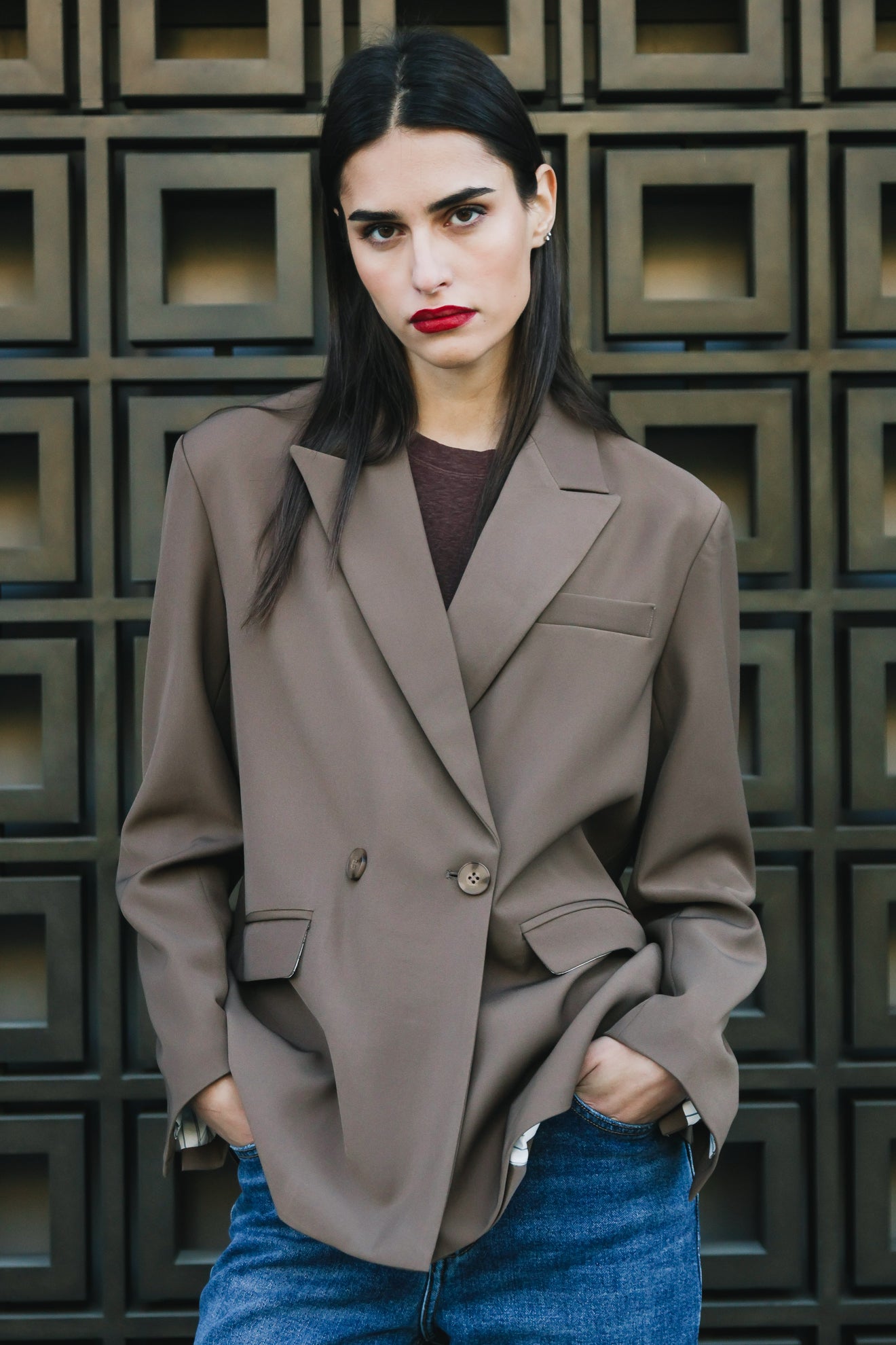 Σταυρωτό μπλέιζερ oversized