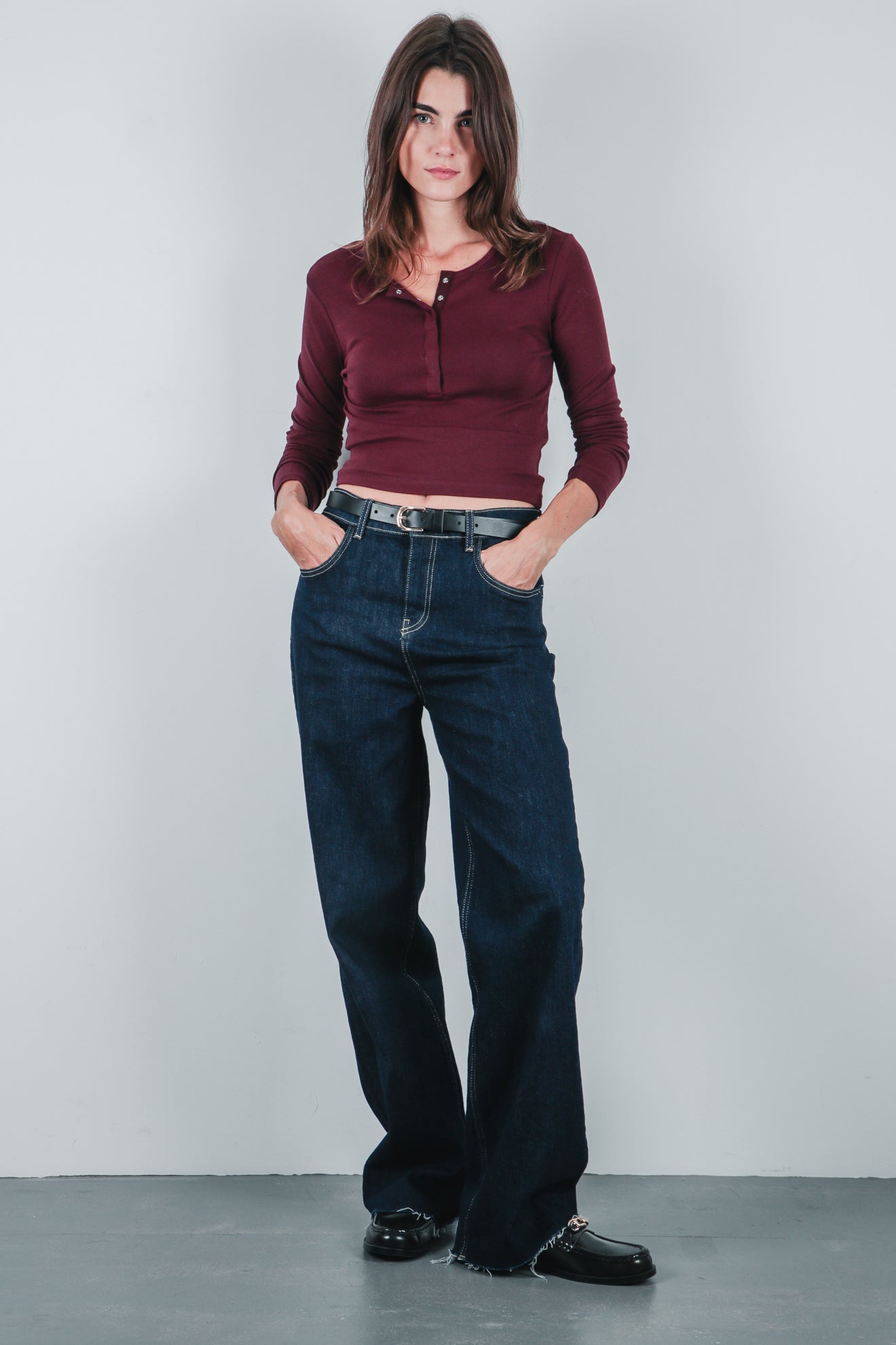 Μπλούζα με βαμβάκι και κουμπιά