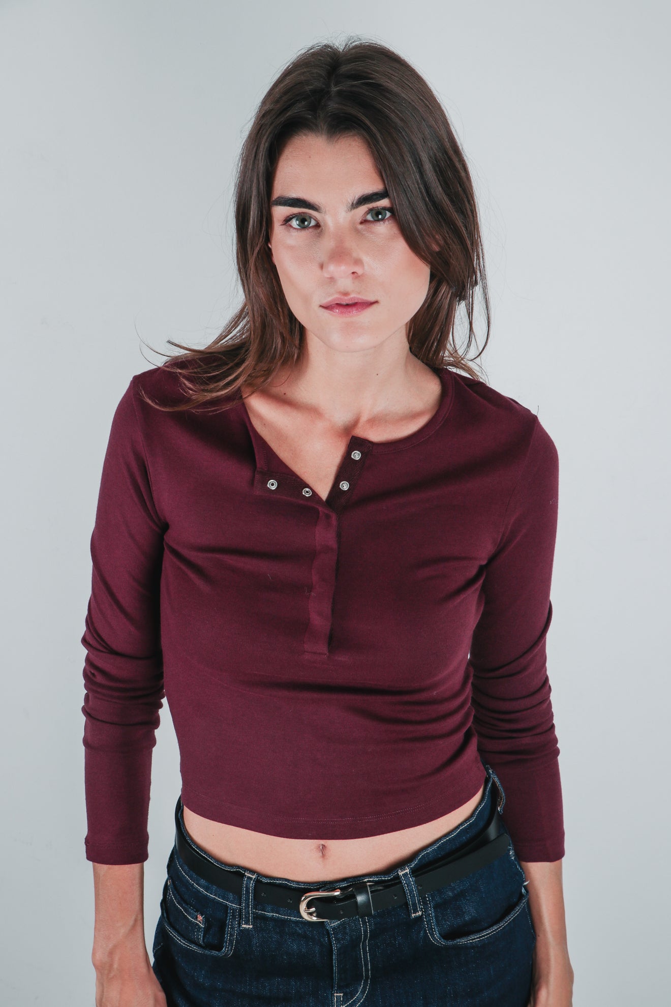 Μπλούζα με βαμβάκι και κουμπιά