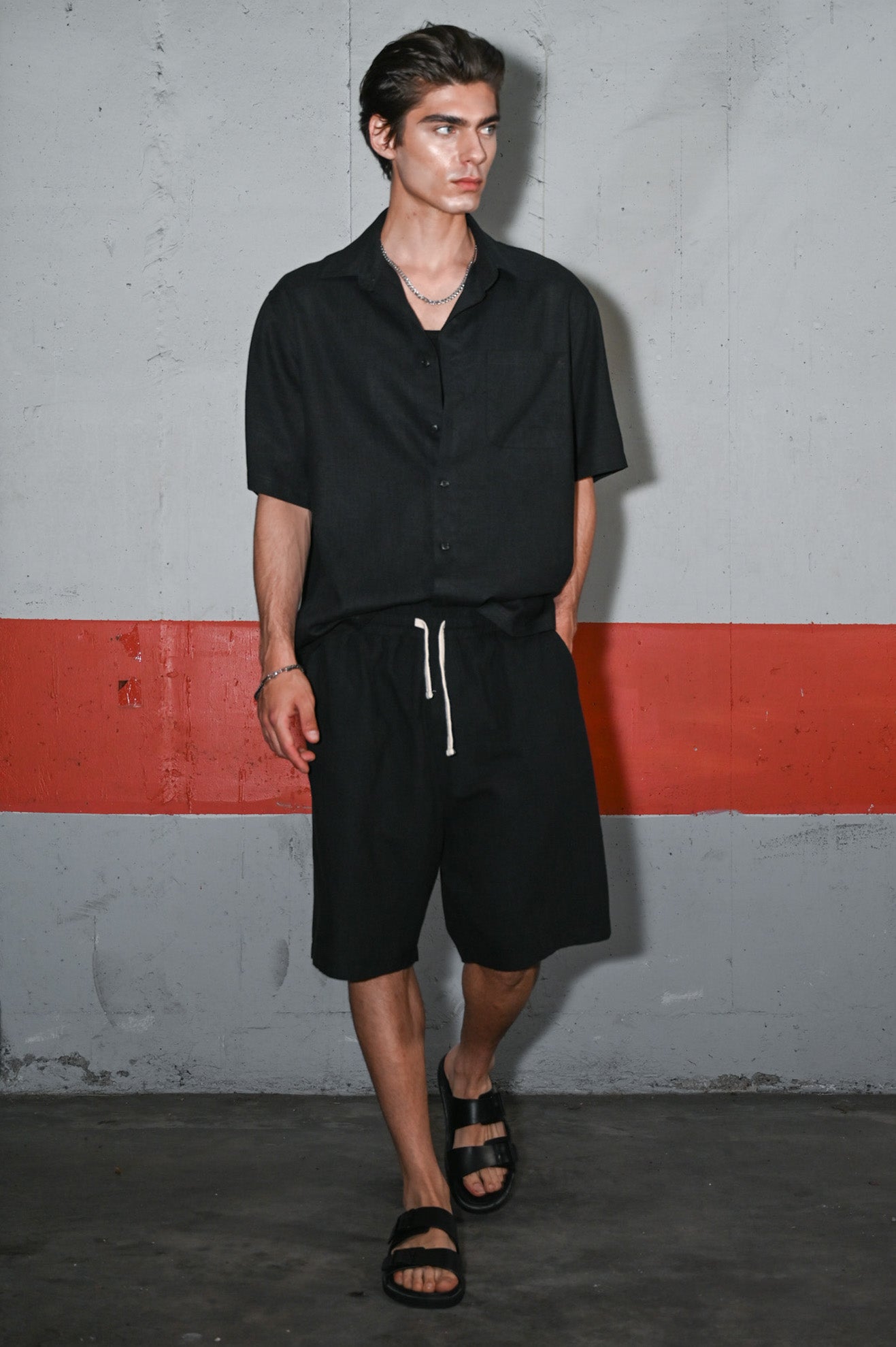 Βαμβακερή βερμούδα relaxed fit