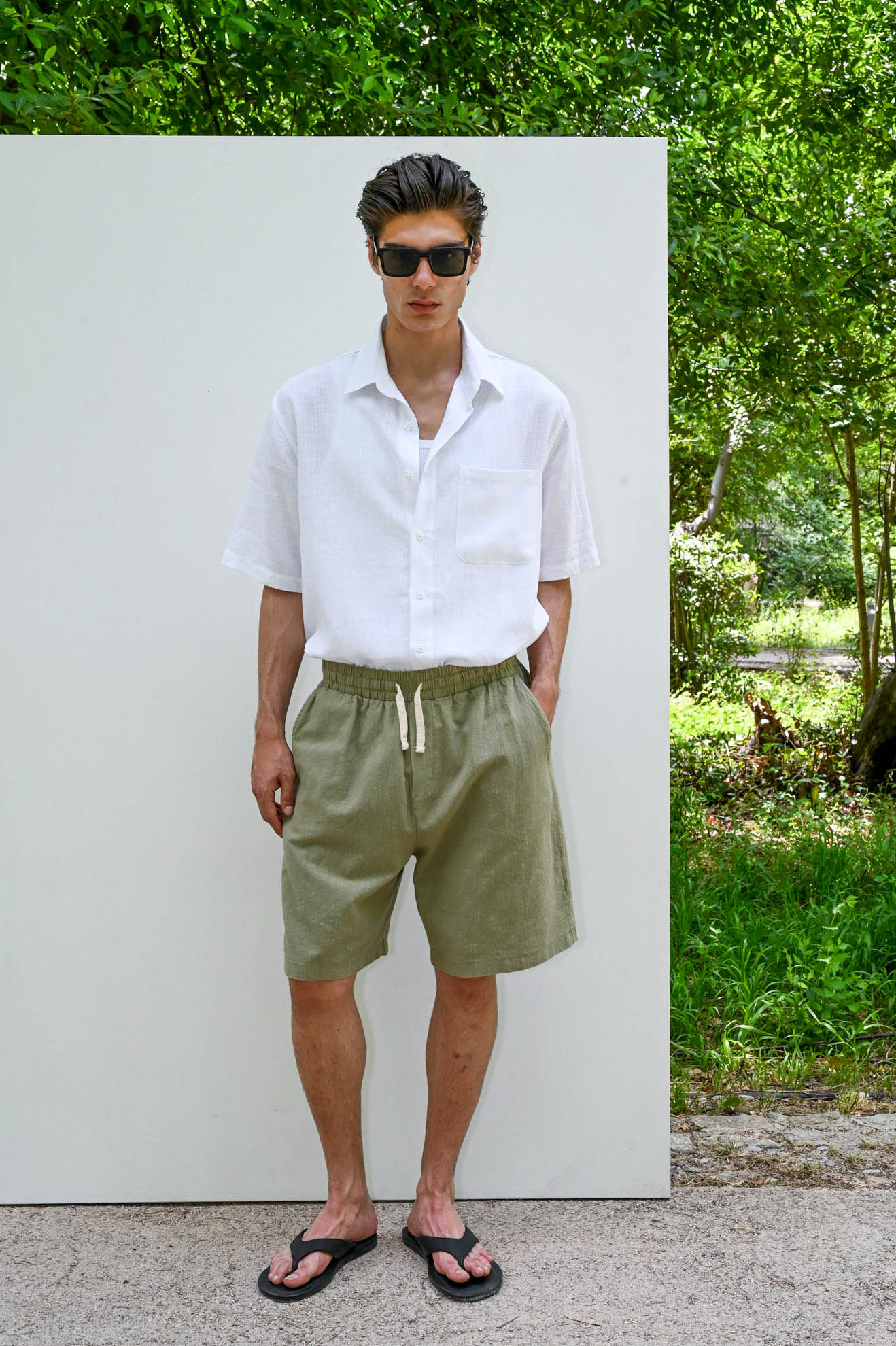 Βαμβακερή βερμούδα relaxed fit