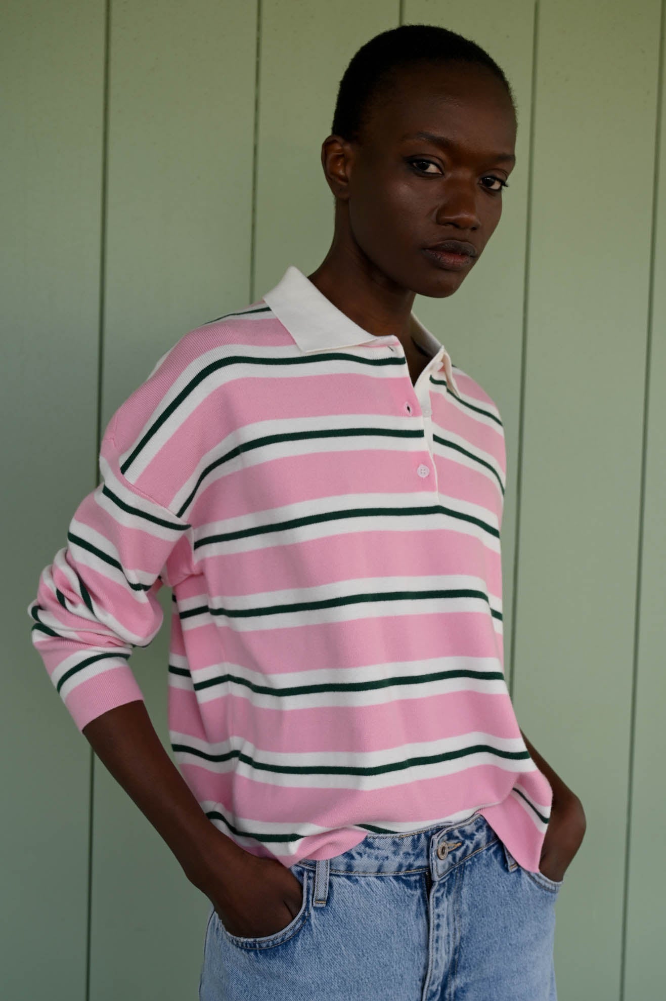 Πλεκτό πόλο με ρίγες