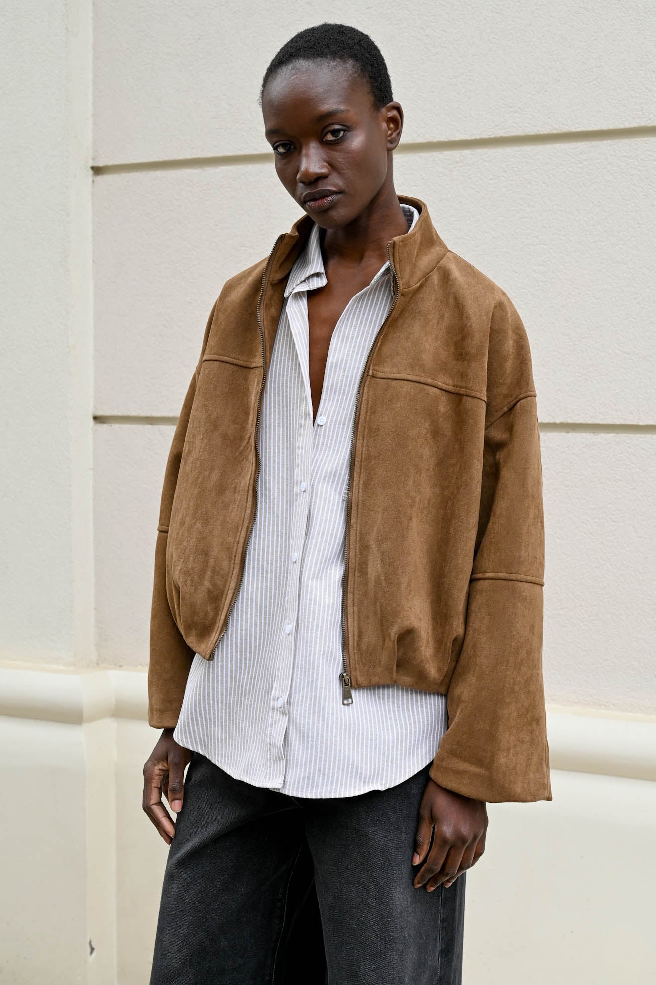 Μπουφάν με όψη καστόρ