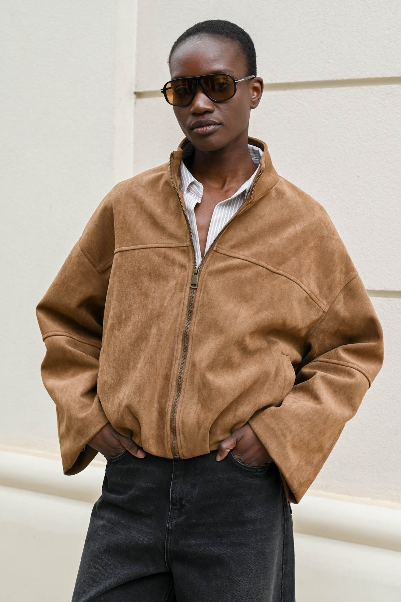 Μπουφάν με όψη καστόρ