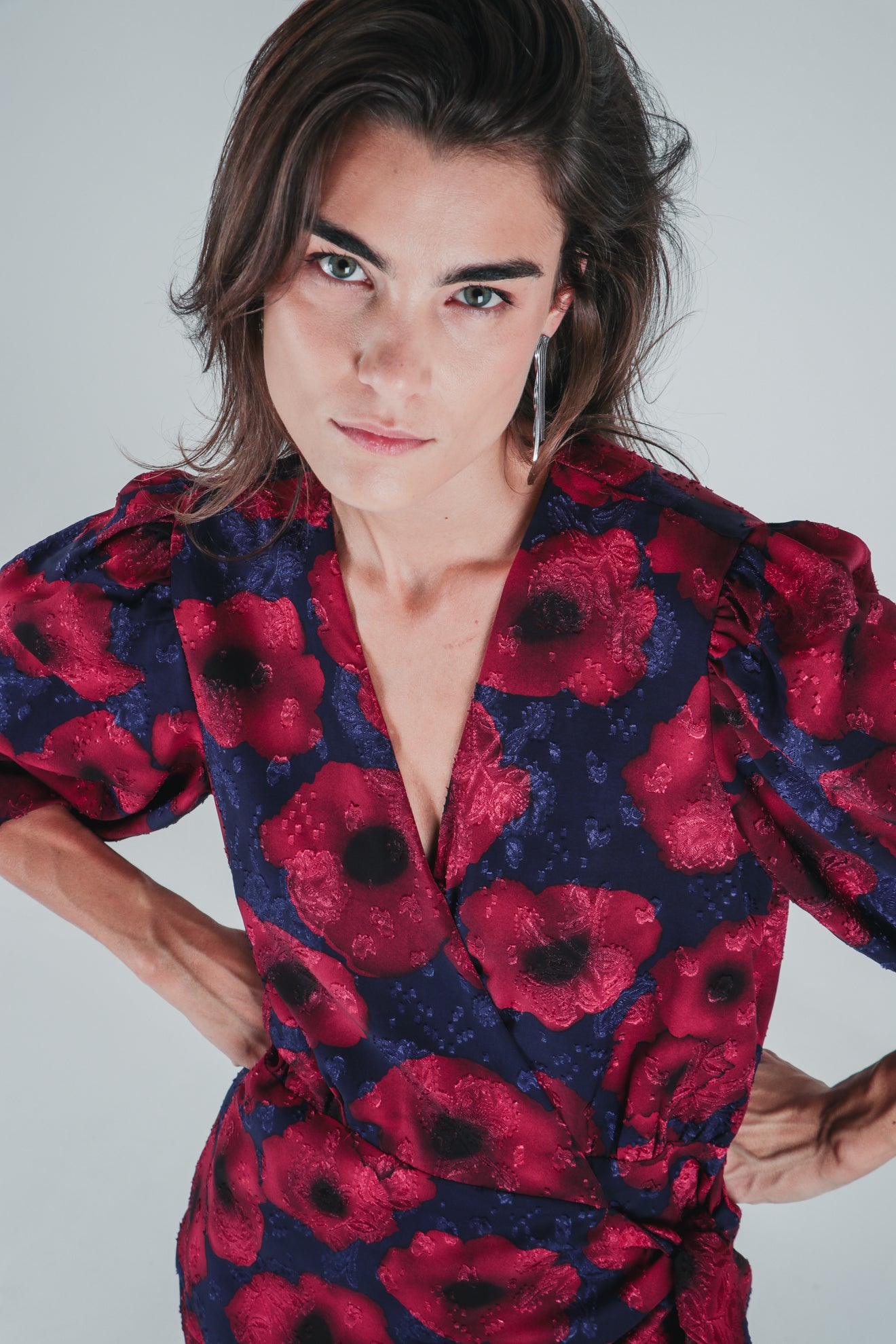 Κρουαζέ μίνι φόρεμα εμπριμέ