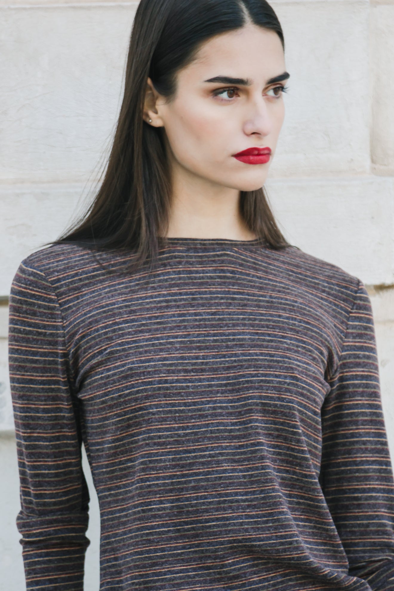 Μακρυμάνικη ριγέ μπλούζα