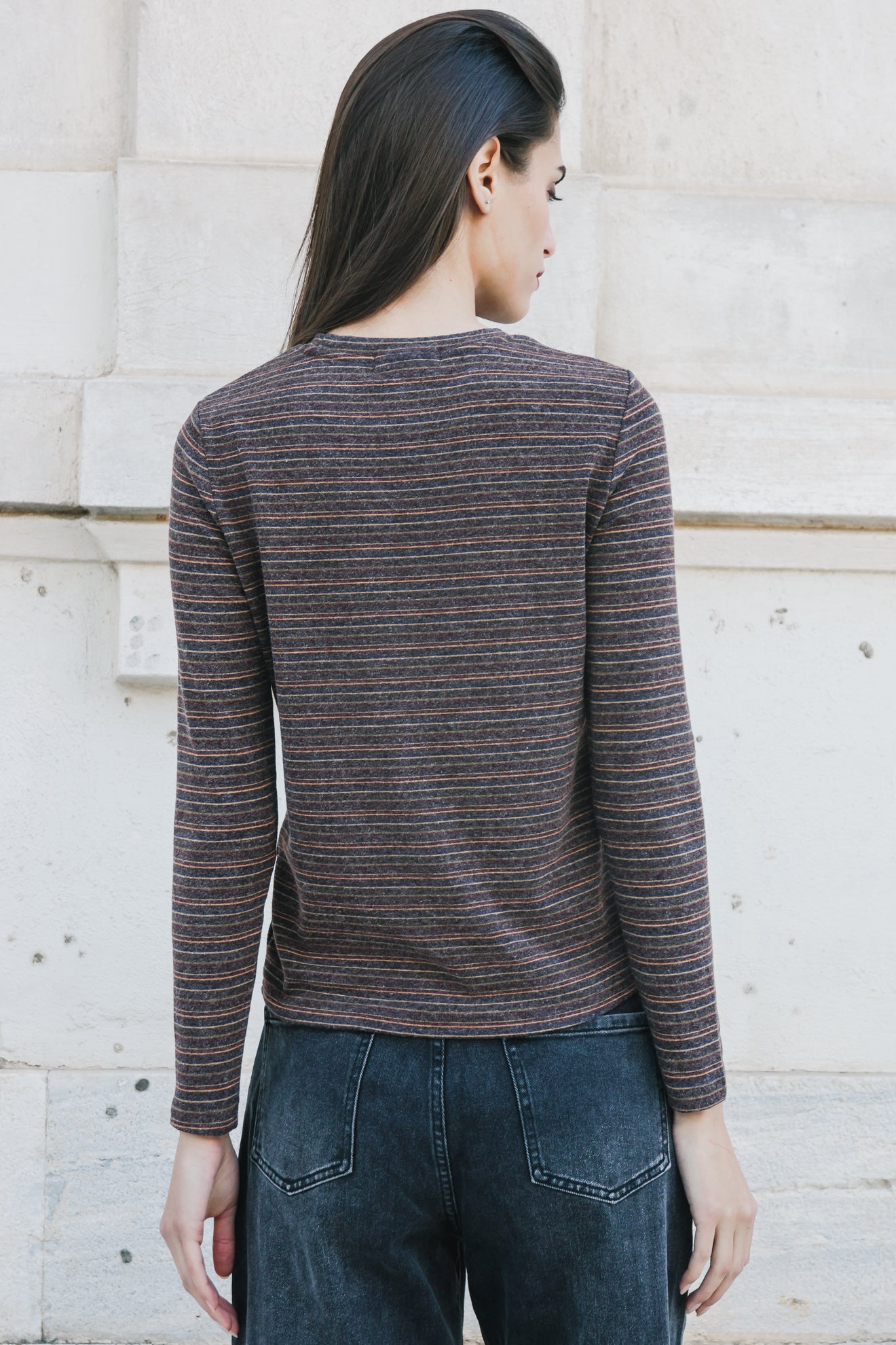 Μακρυμάνικη ριγέ μπλούζα