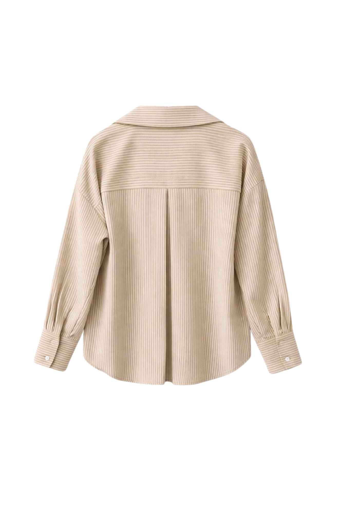 Ριγέ πουκάμισο από μείγμα βαμβακιού