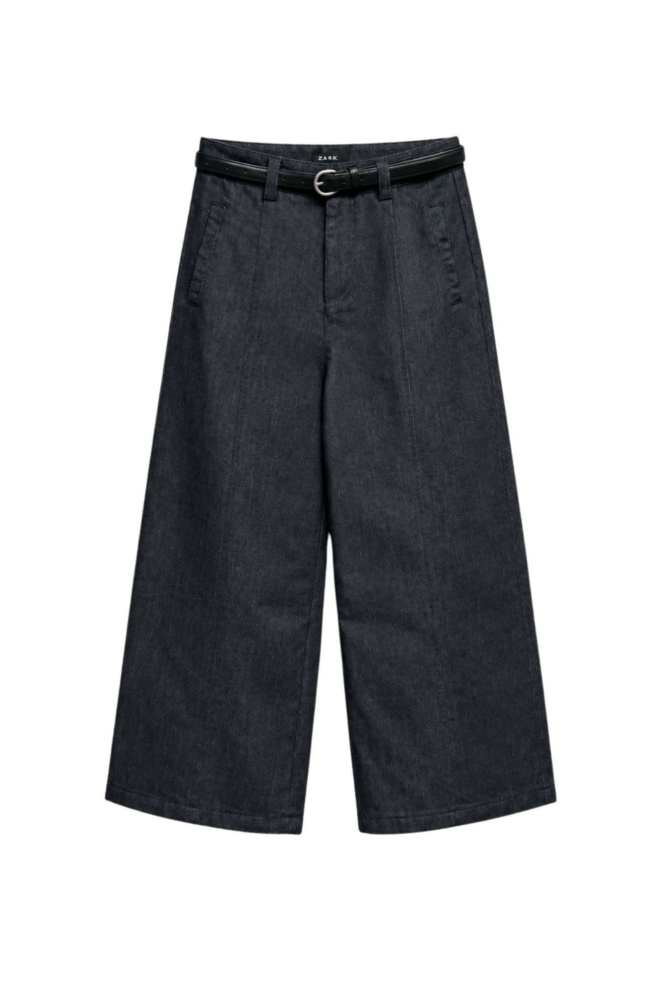 Τζιν culotte ψηλόμεσο με ζώνη