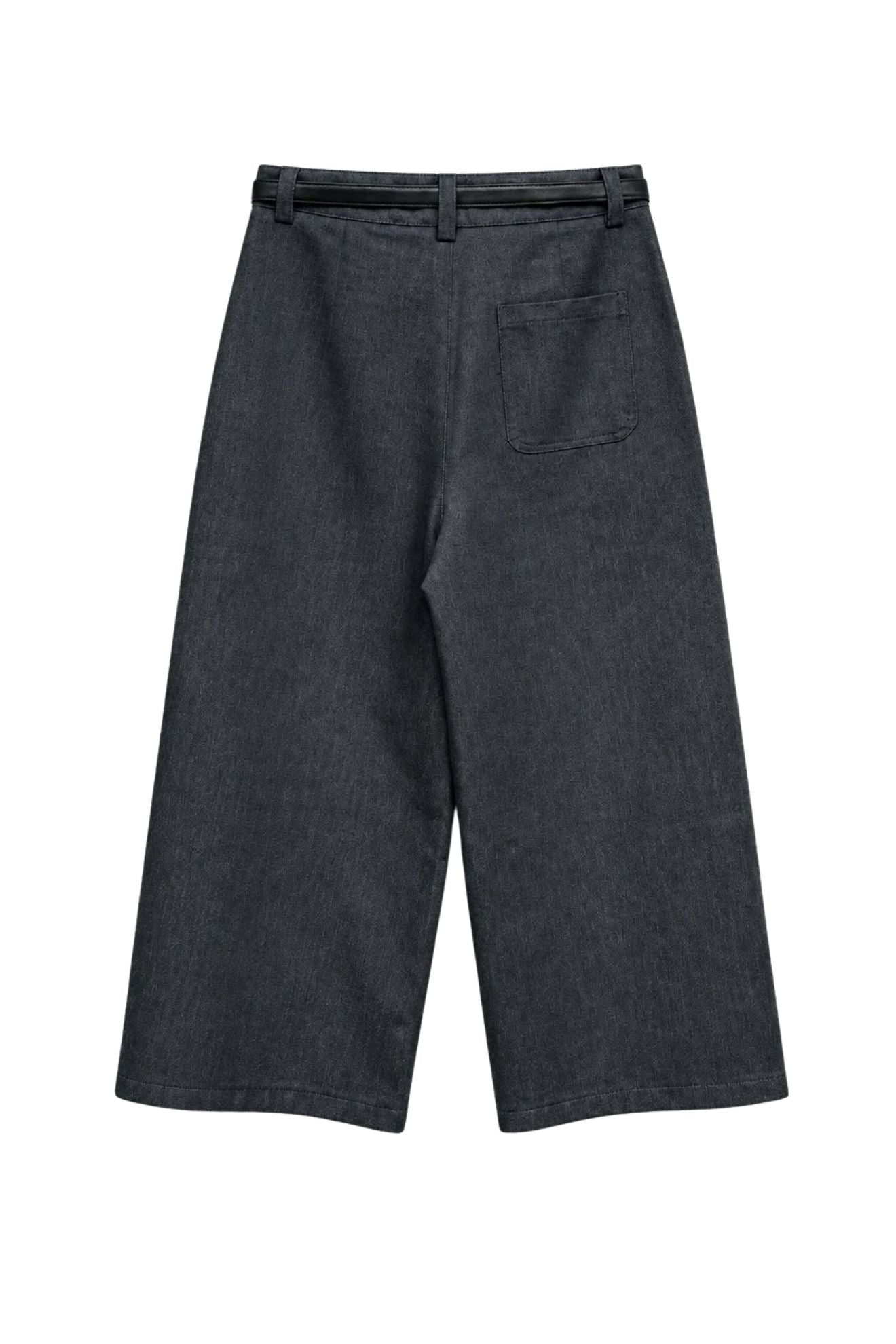 Τζιν culotte ψηλόμεσο με ζώνη