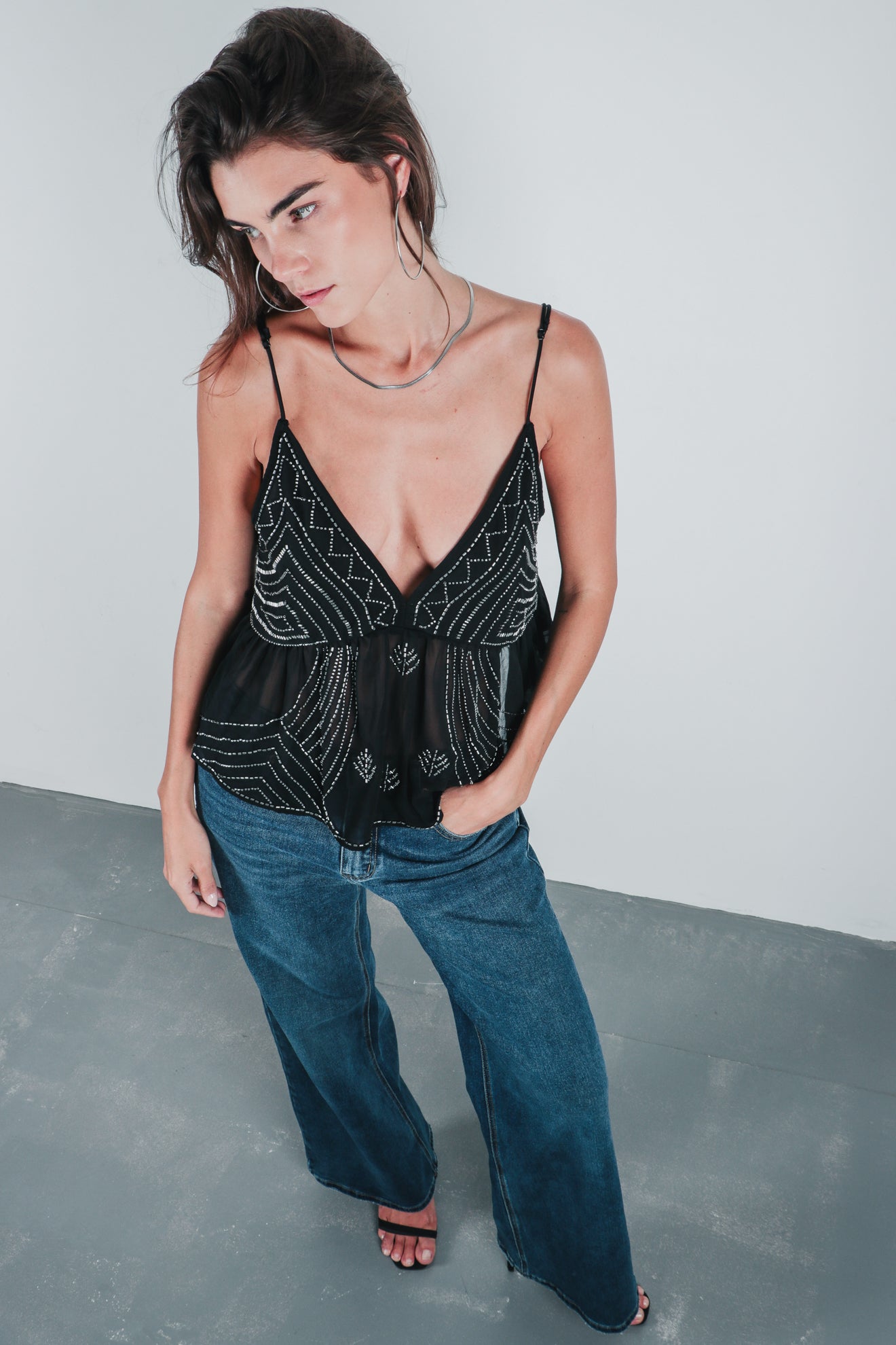 Τοπ με χάντρες σε αντίθεση