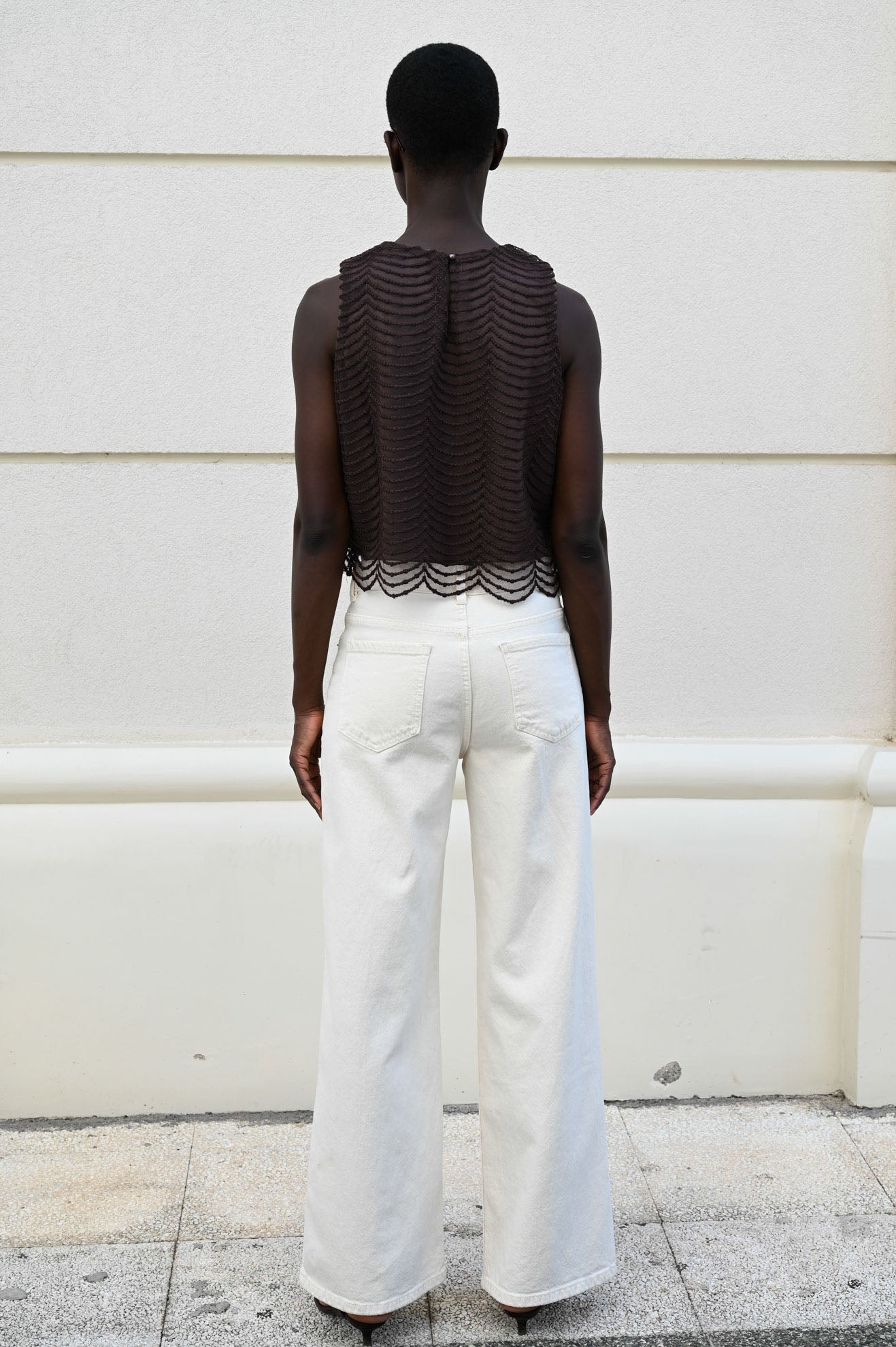 Τζιν wide leg μεσαία μέση