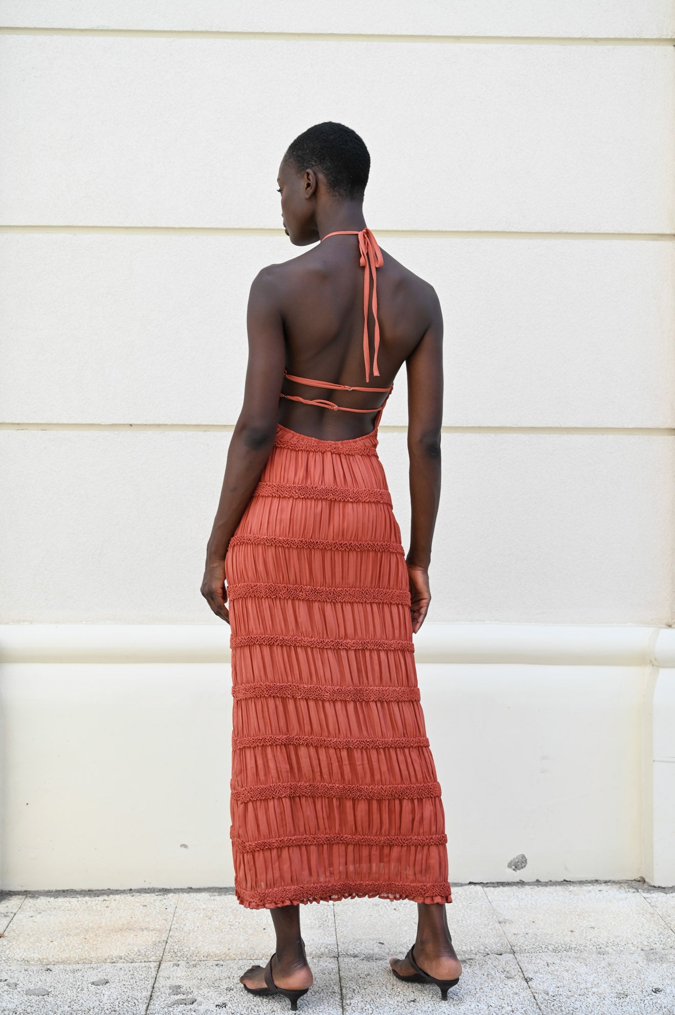 Μίντι φόρεμα halter