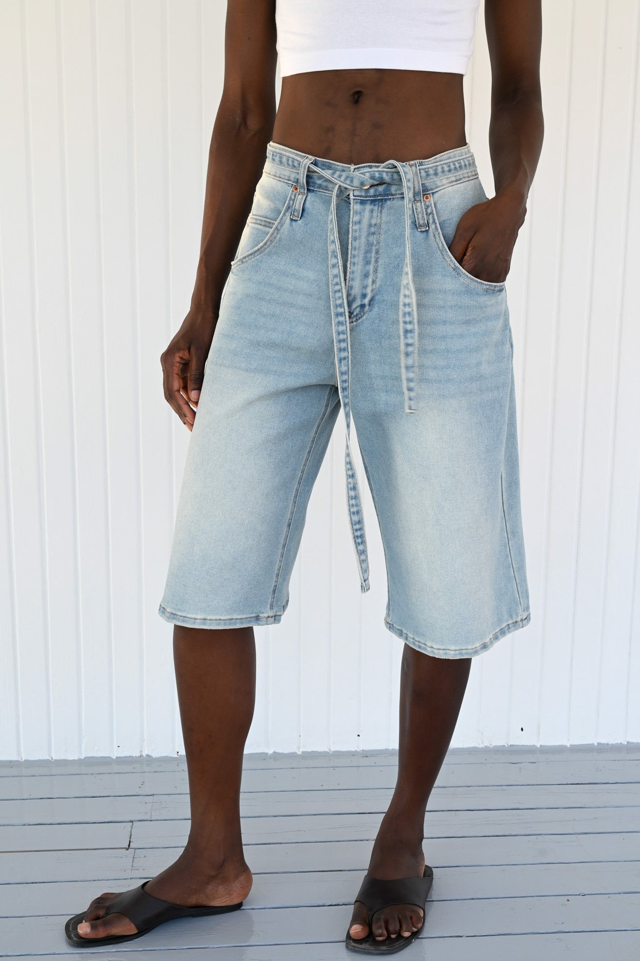 Βερμούδα baggy denim