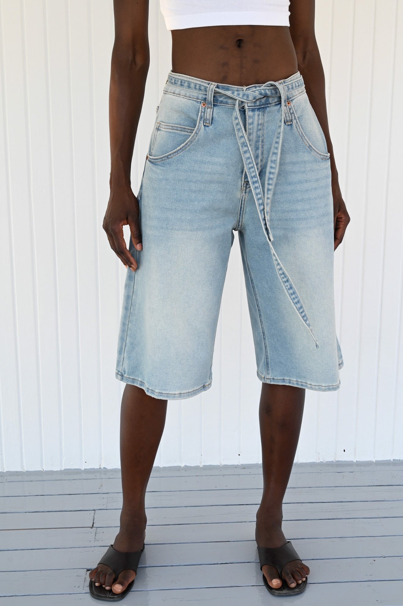 Βερμούδα baggy denim