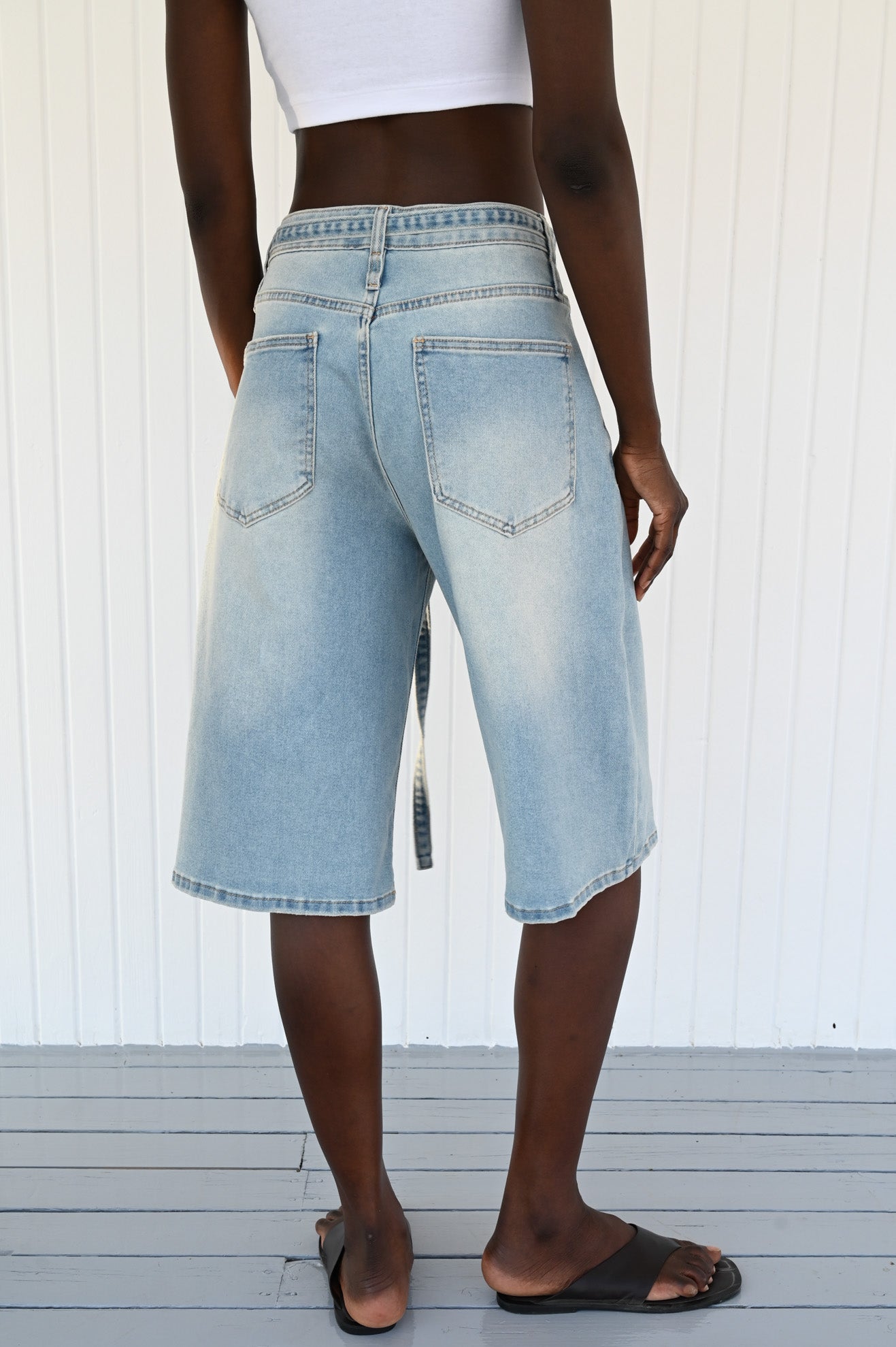 Βερμούδα baggy denim