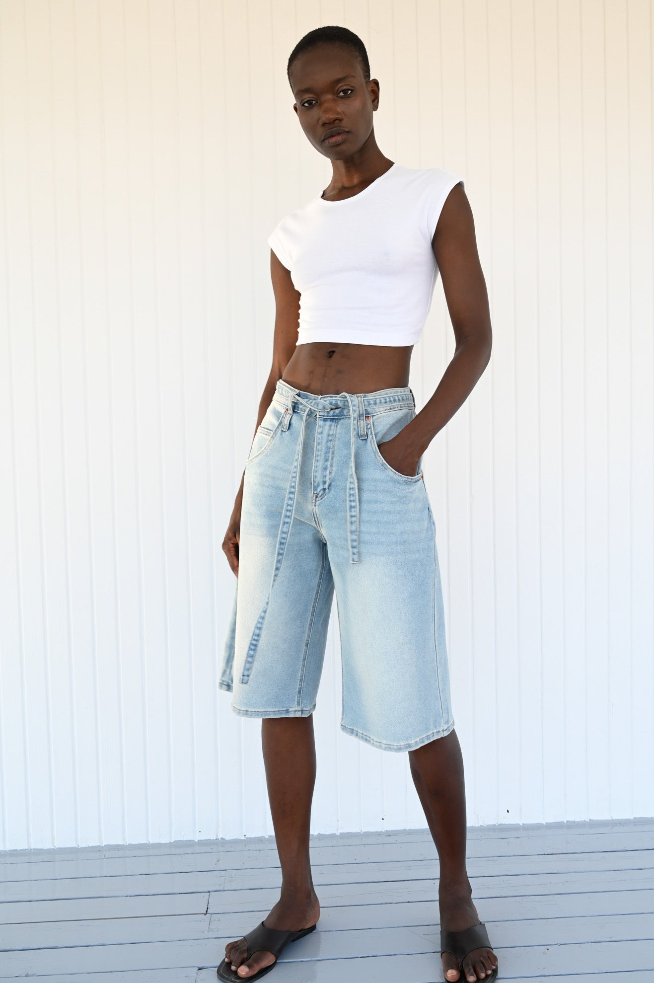 Βερμούδα baggy denim